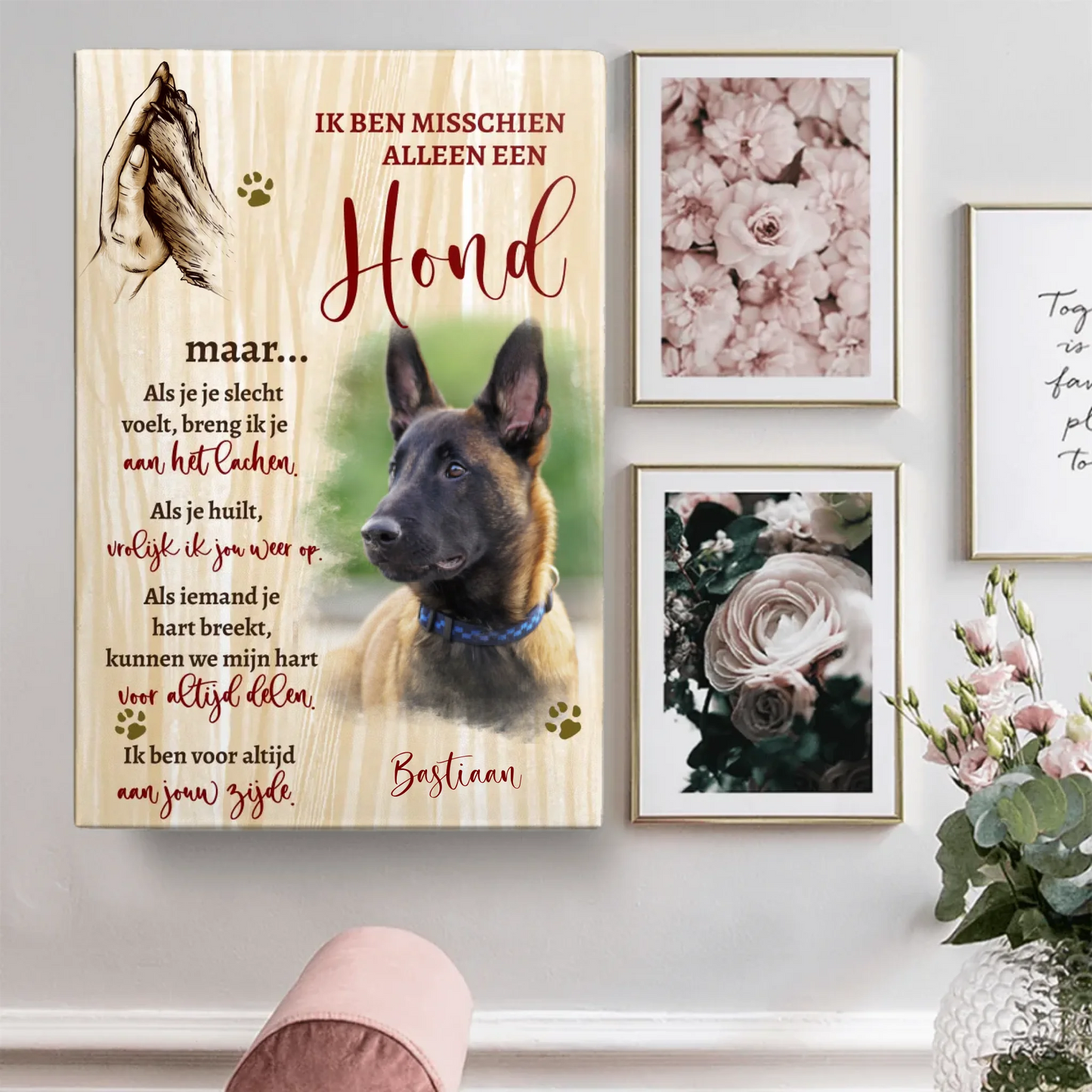 Meest trouwe begeleider - Gepersonaliseerde canvas