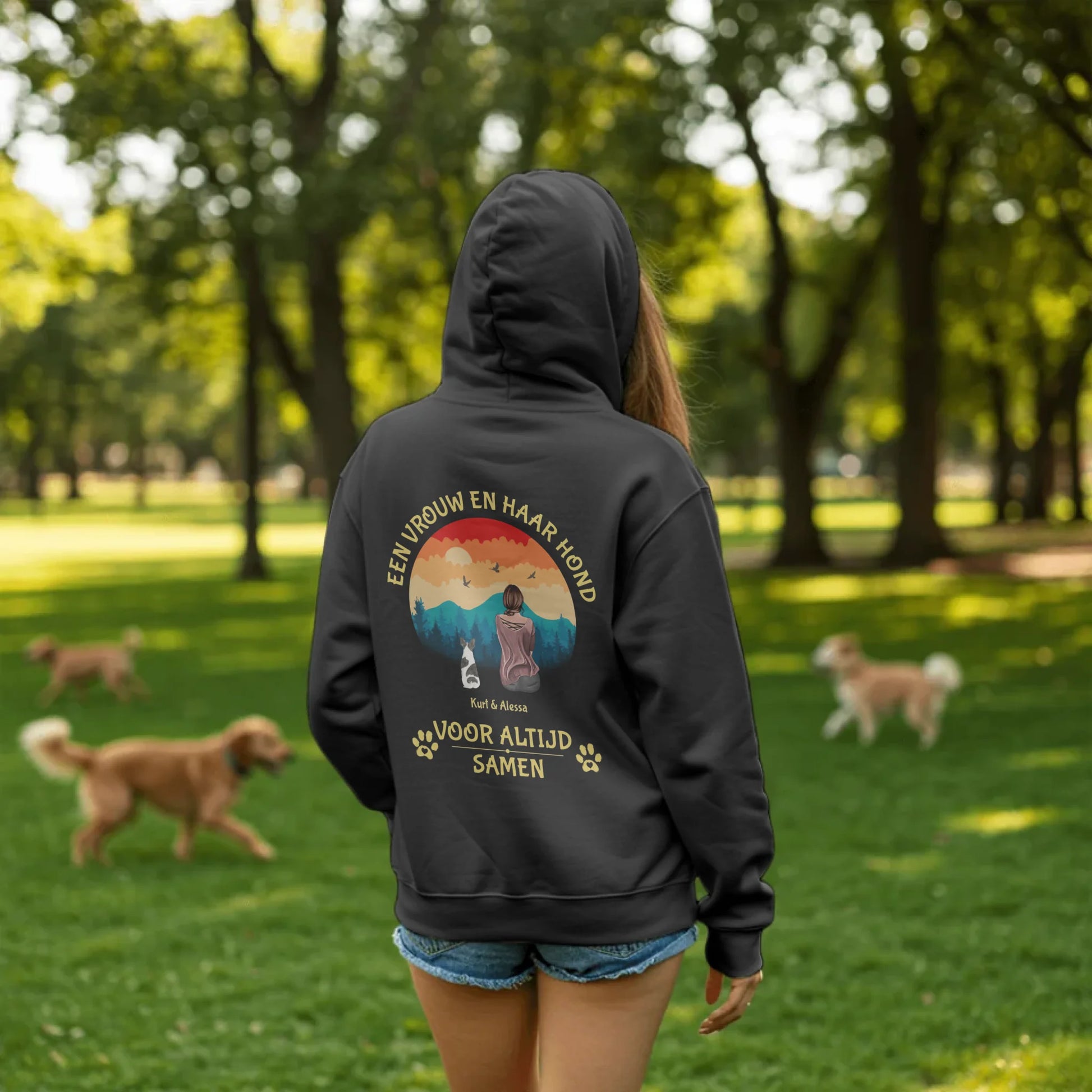 Woman in Dog Park 2 - Black