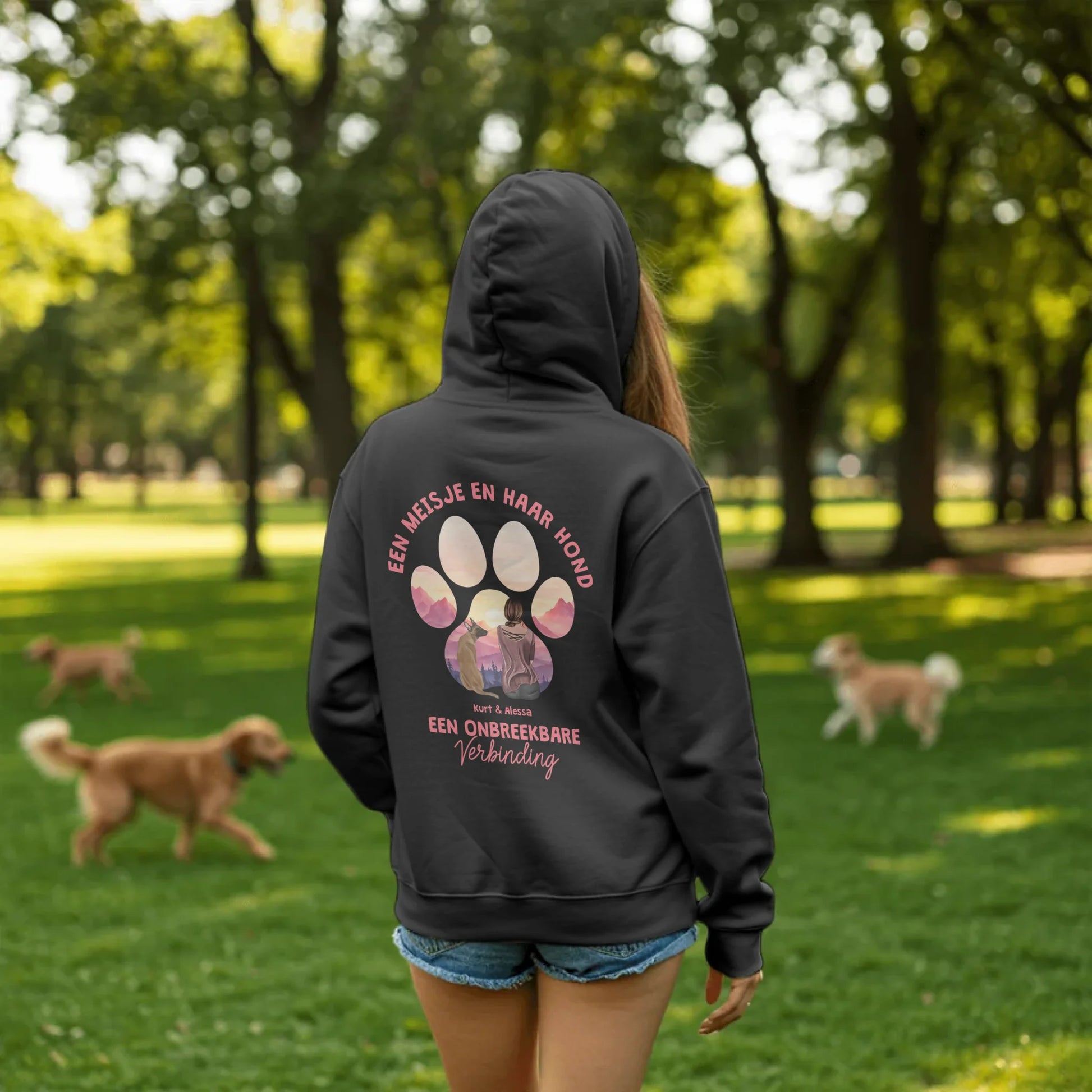 Woman in Dog Park 2 - Black