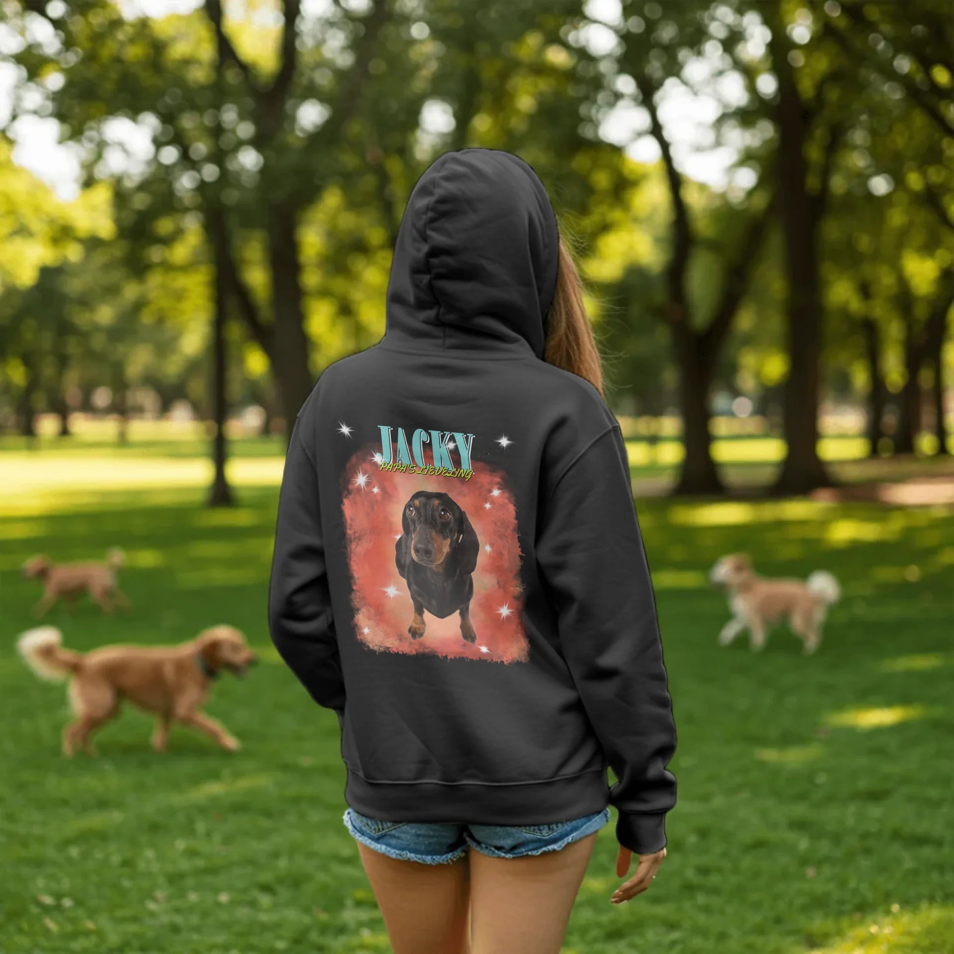 Woman in Dog Park 2 - Black