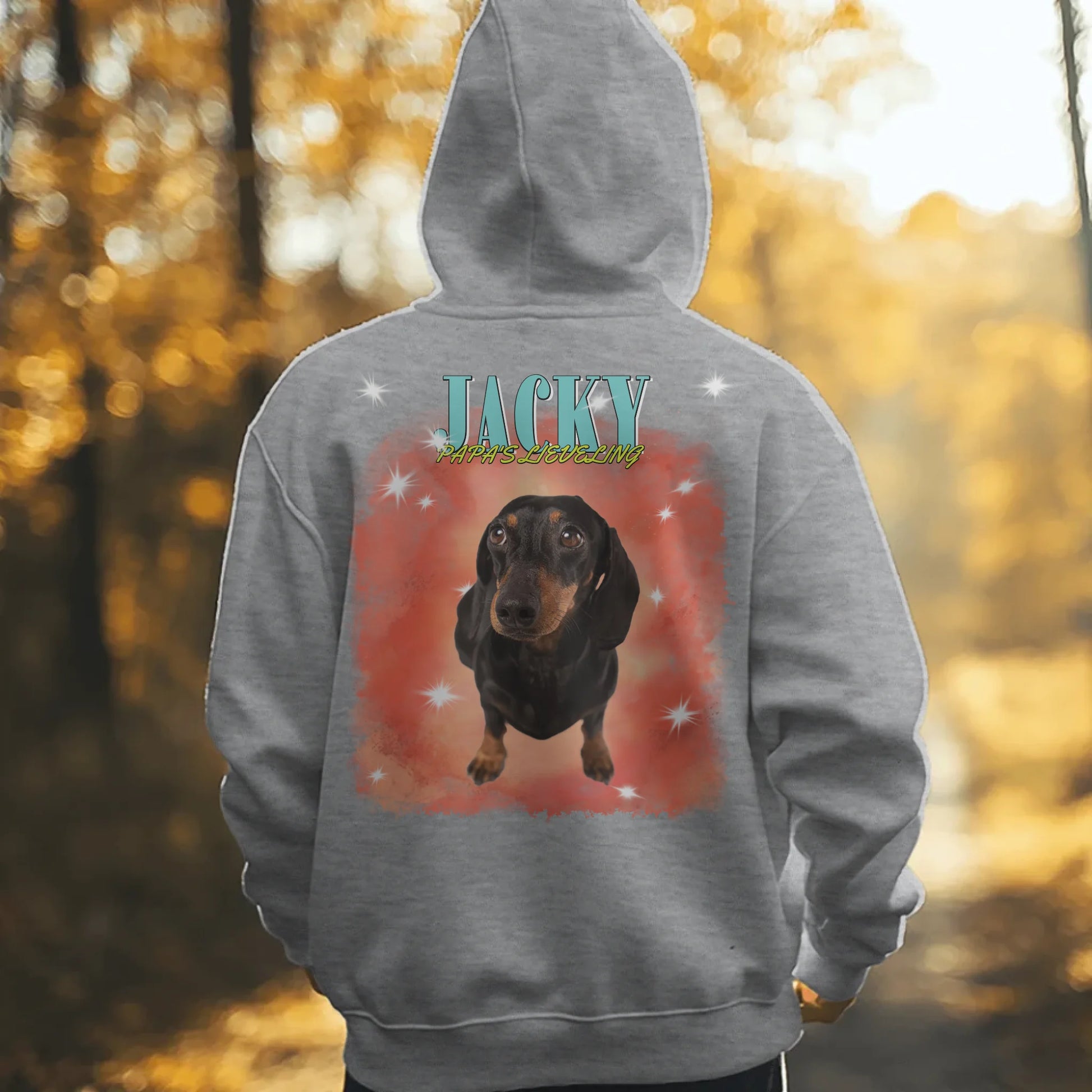 Man in woods - Grey
