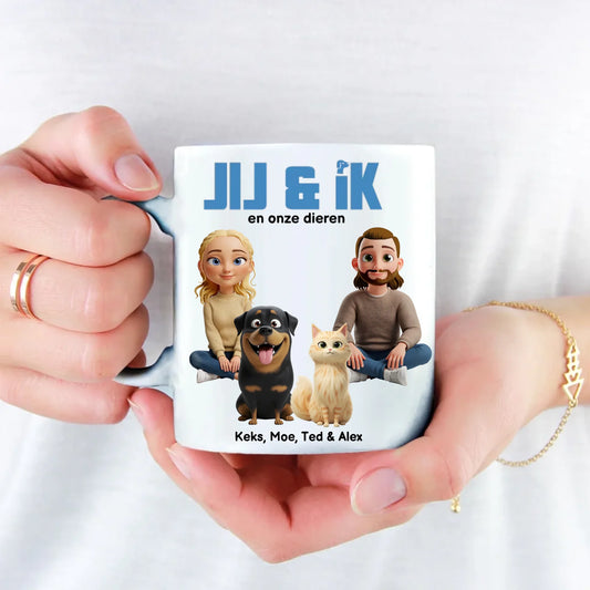 Jij & Ik en de Dieren - Gepersonaliseerde Mok