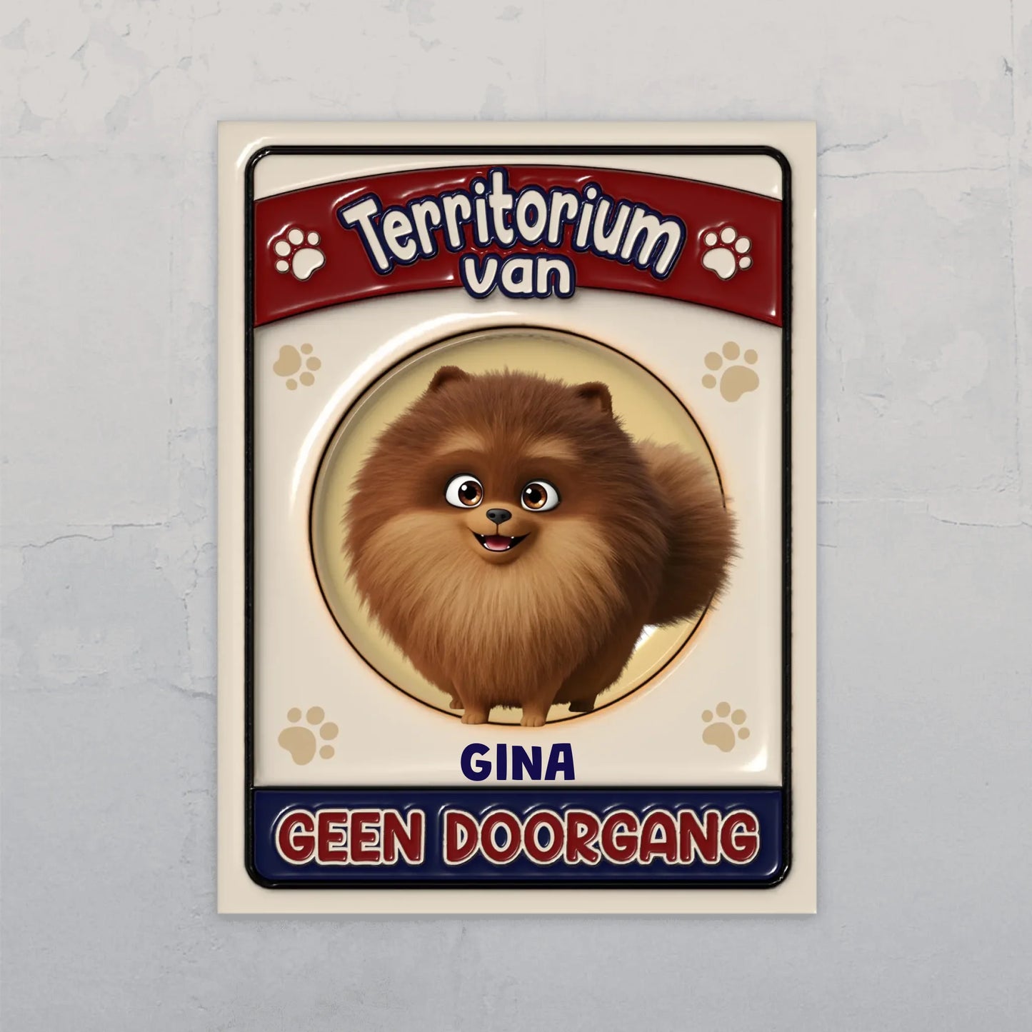 Territorium van (3D-optica) - Gepersonaliseerd deurbordje