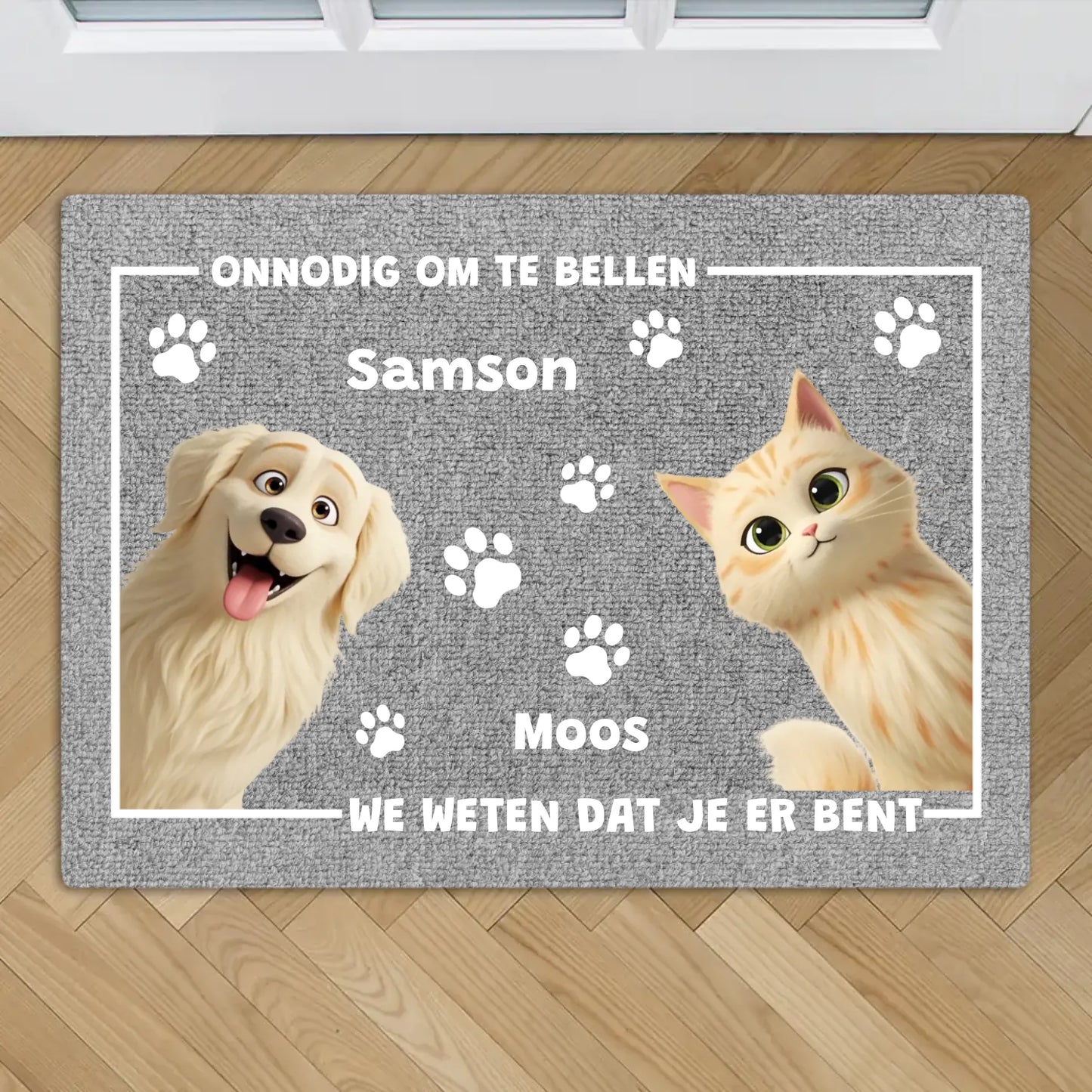 Aanbellen is niet nodig - Gepersonaliseerde deurmat