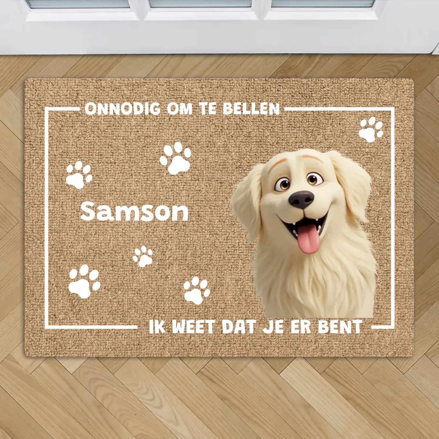 Aanbellen is niet nodig - Gepersonaliseerde deurmat