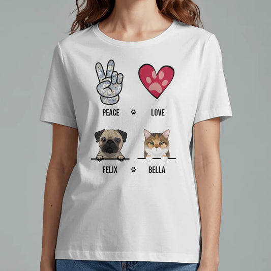 Peace, Love and You - Gepersonaliseerde T-Shirt
