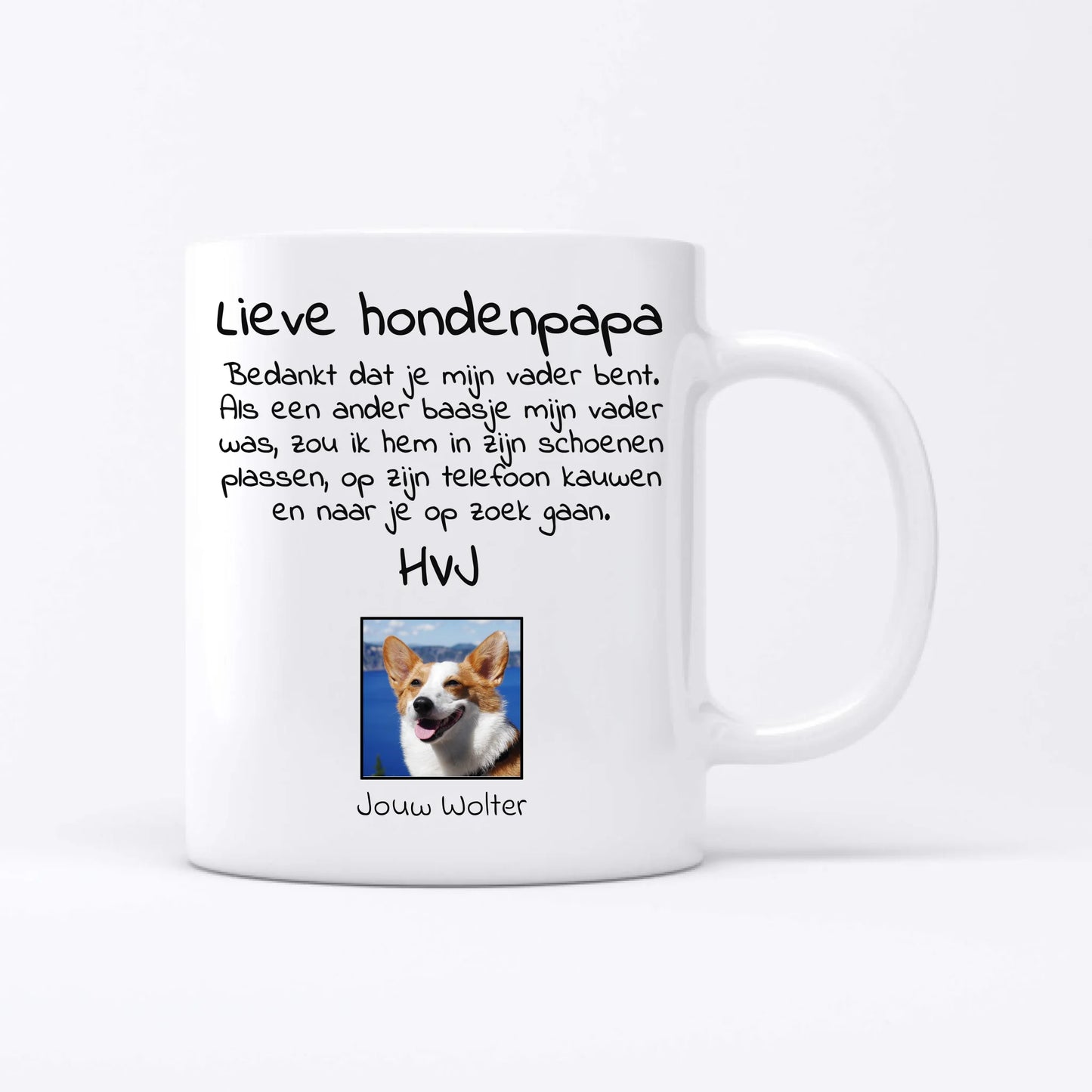 Lieve honden papa met foto - Gepersonaliseerde mok