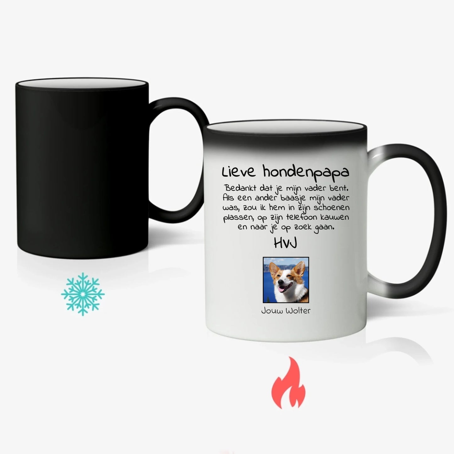 Lieve honden papa met foto - Gepersonaliseerde mok