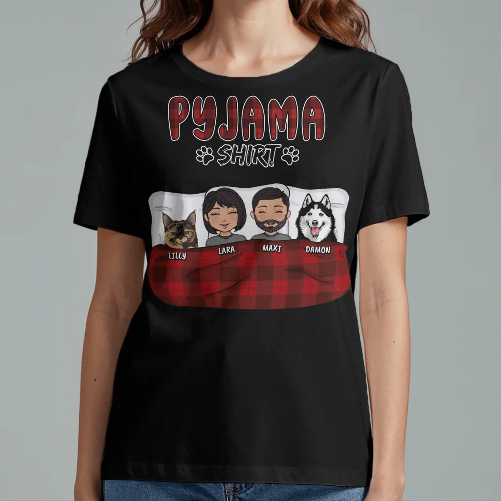 Mijn pyjama shirt (paar) - Gepersonaliseerde T-Shirt