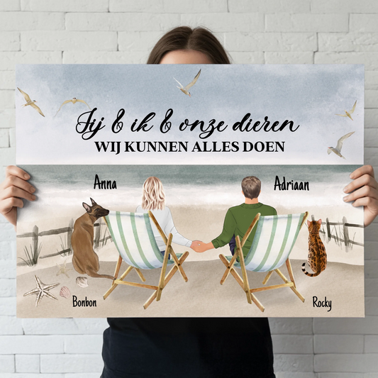 Jij & Ik & onze Dieren - Gepersonaliseerde Poster