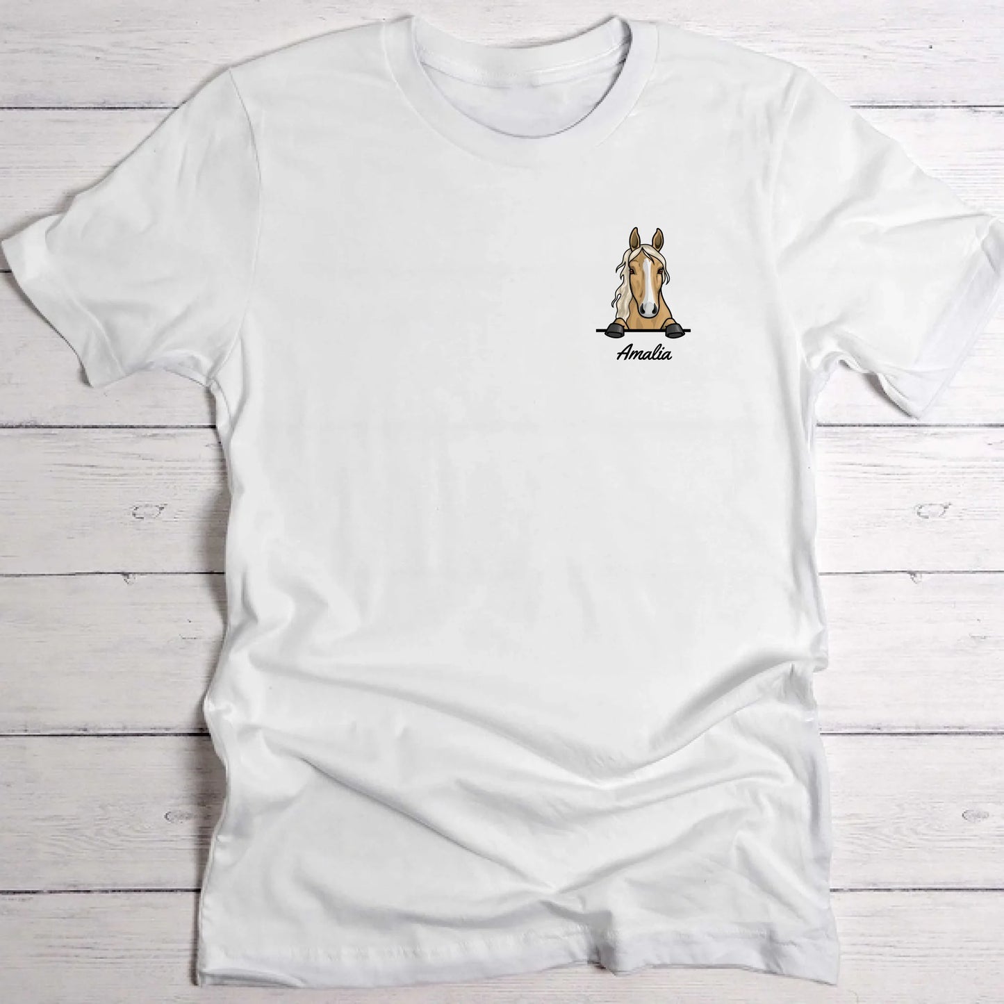 Spionerende paarden - Gepersonaliseerd T-Shirt