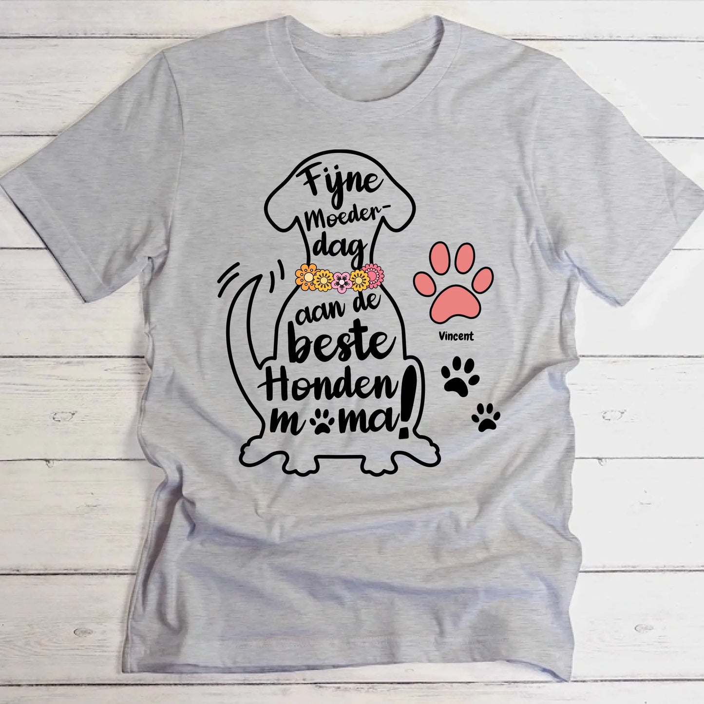 Beste Hondenmama - Gepersonaliseerde T-Shirt