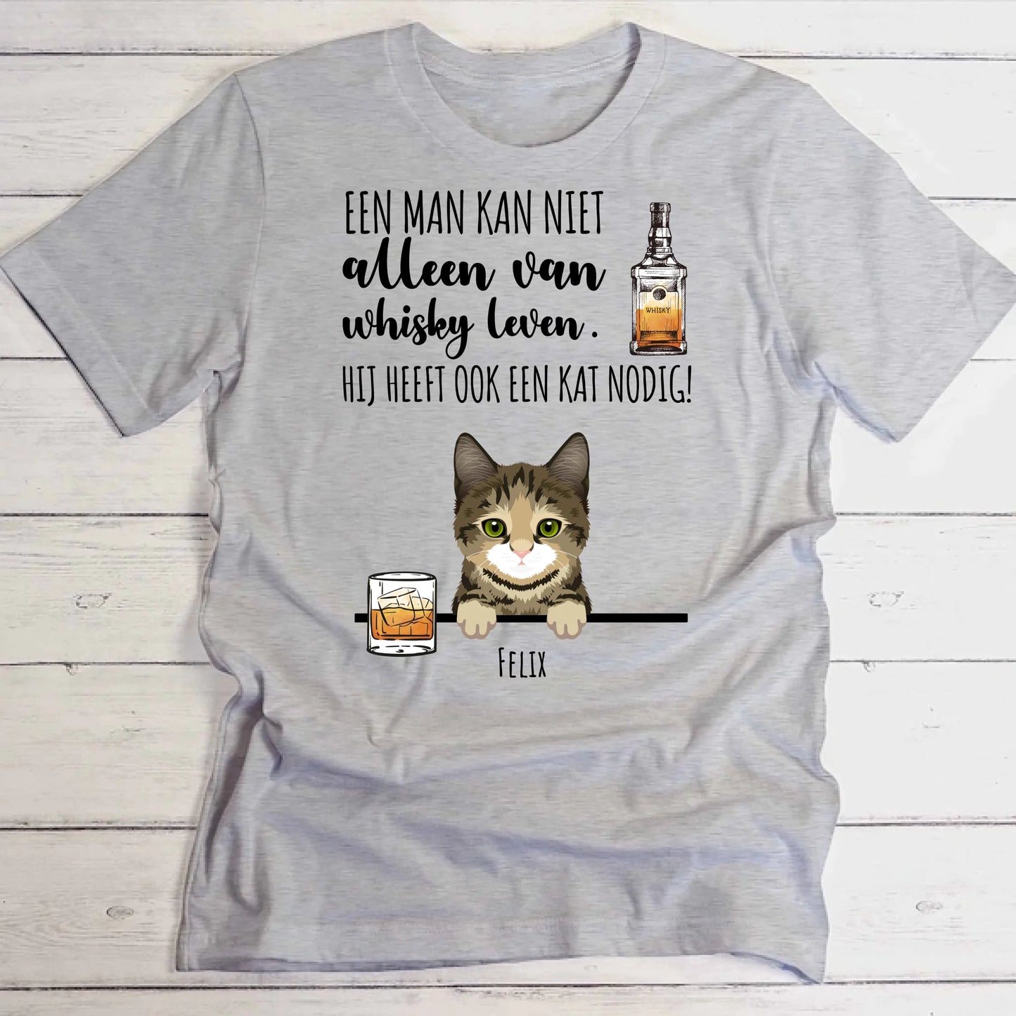 Whisky & Meow - Gepersonaliseerde T-Shirt