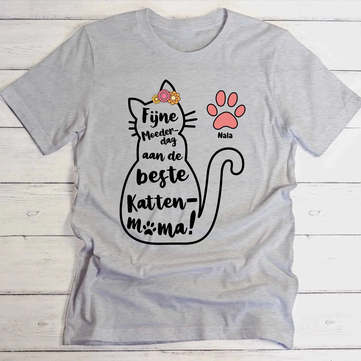 Beste kattenmama  - Gepersonaliseerde T-Shirt