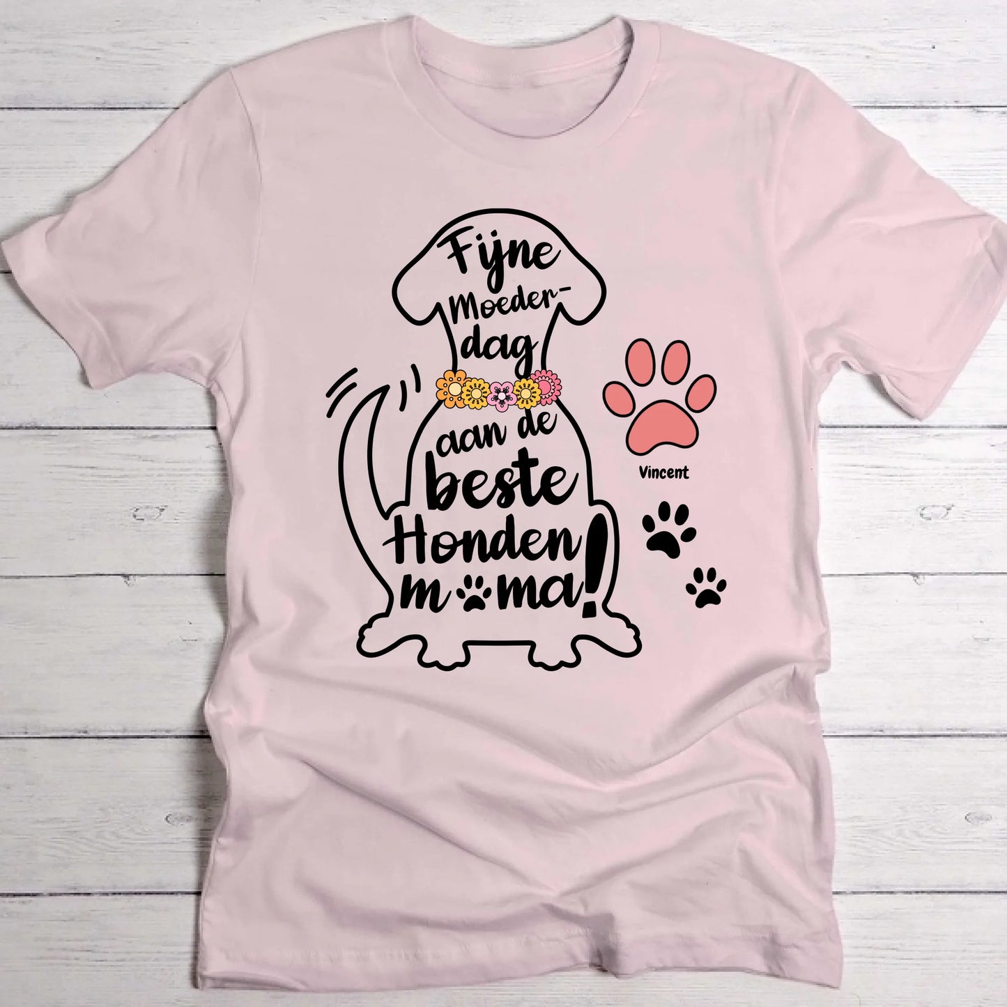 Beste Hondenmama - Gepersonaliseerde T-Shirt