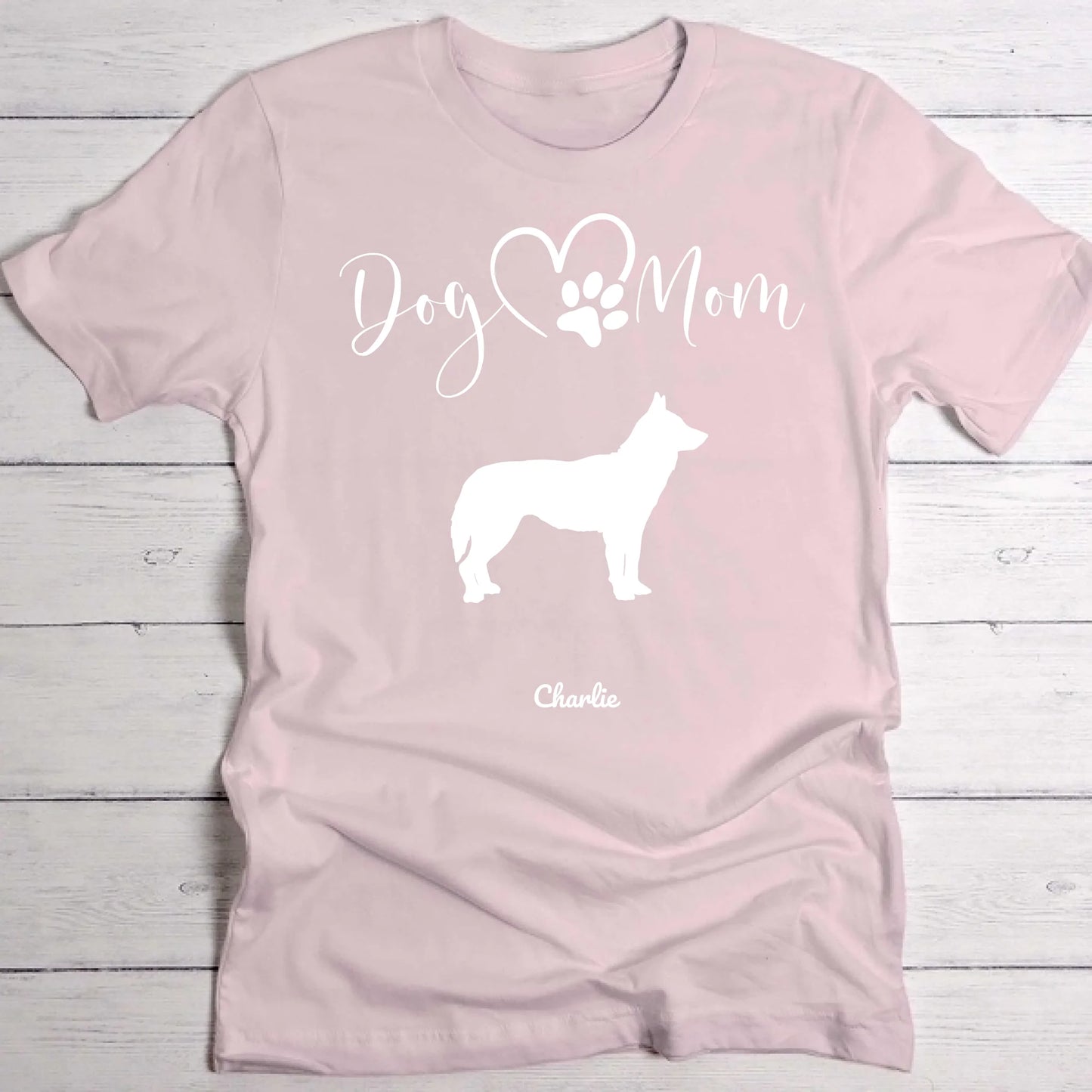 Silhouettes Hondenmama - Gepersonaliseerde T-Shirt