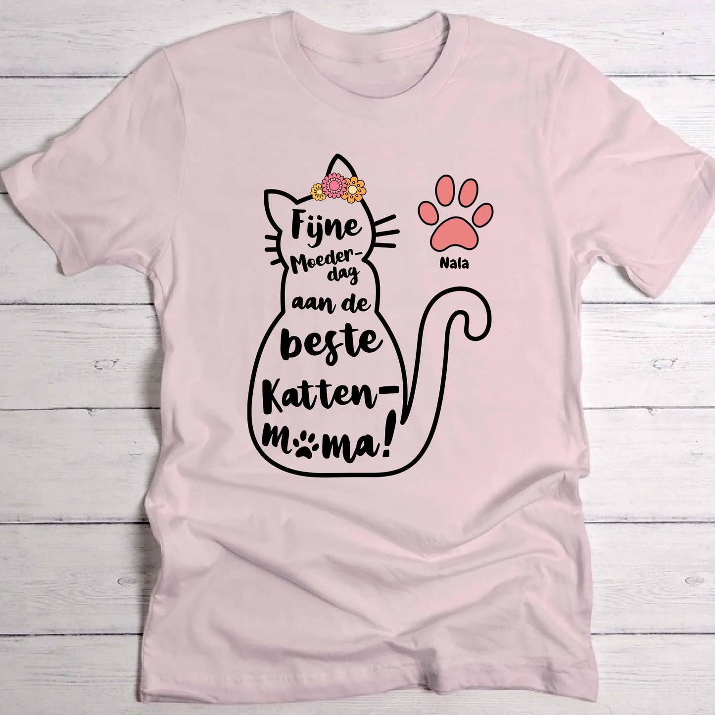 Beste kattenmama  - Gepersonaliseerde T-Shirt