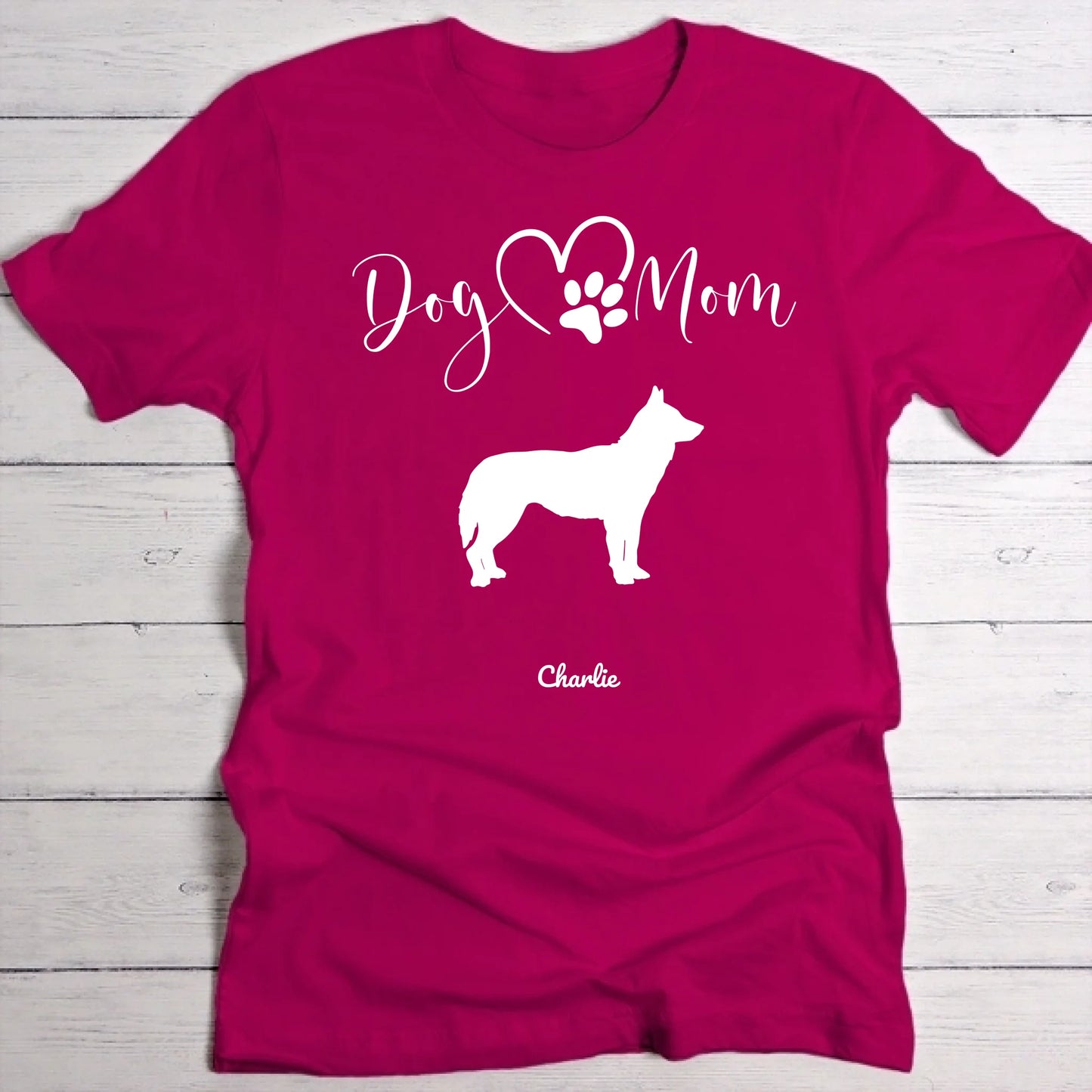 Silhouettes Hondenmama - Gepersonaliseerde T-Shirt