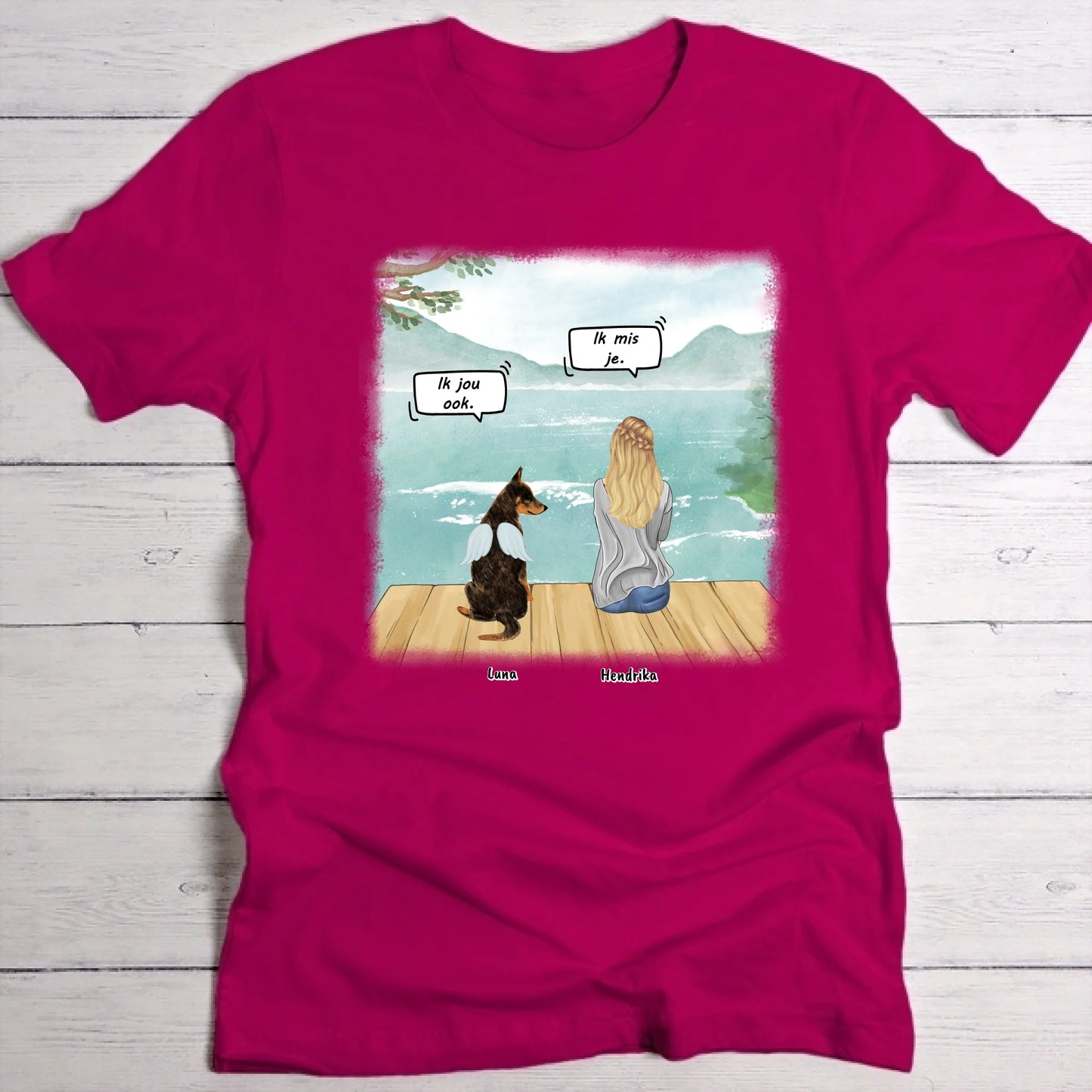 Ik mis je - Gepersonaliseerde T-Shirt