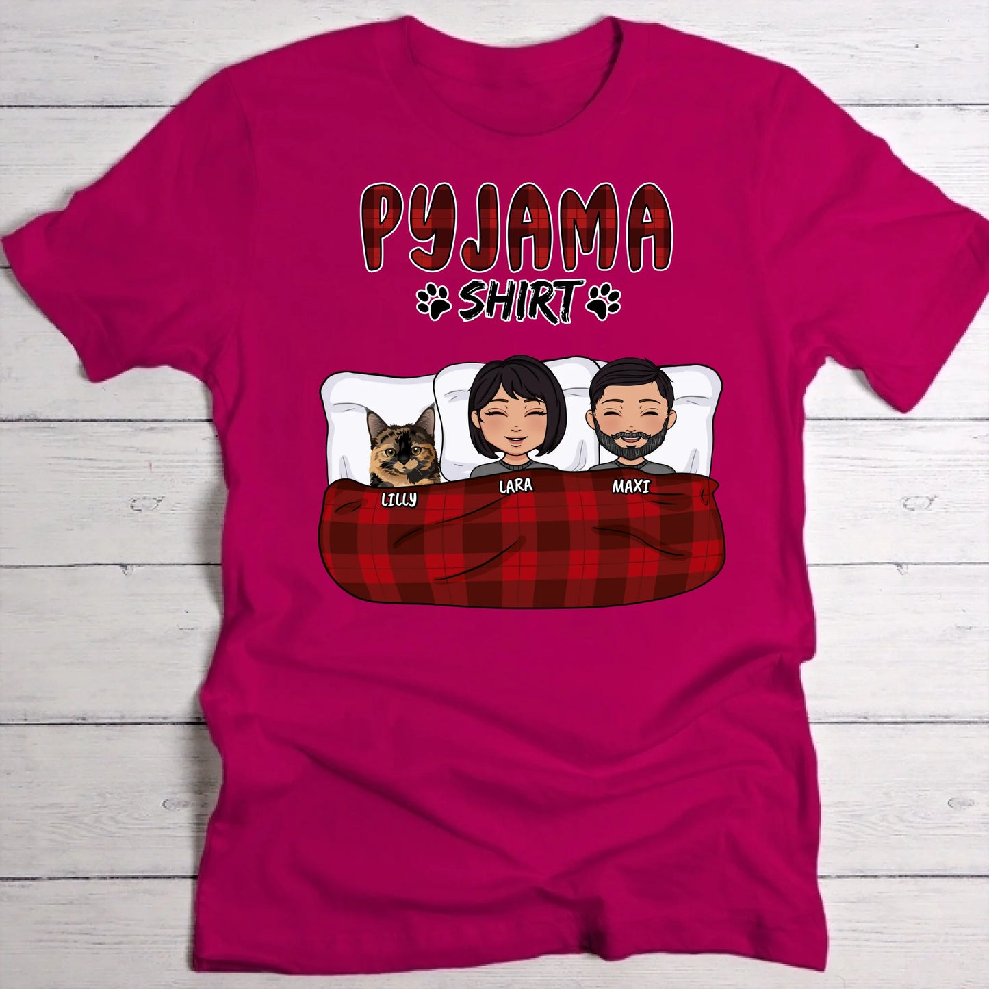Mijn pyjama shirt (paar) - Gepersonaliseerde T-Shirt