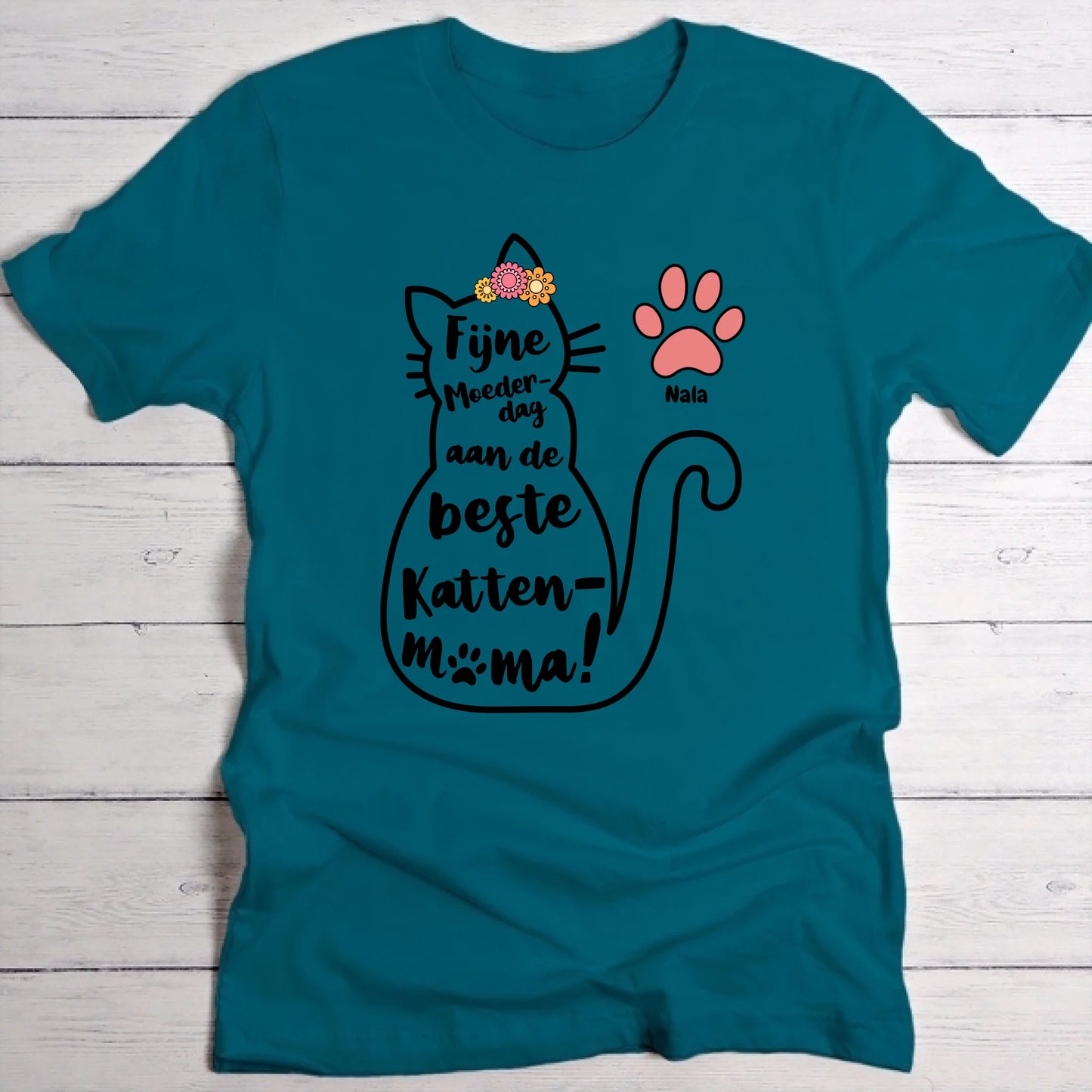 Beste kattenmama  - Gepersonaliseerde T-Shirt