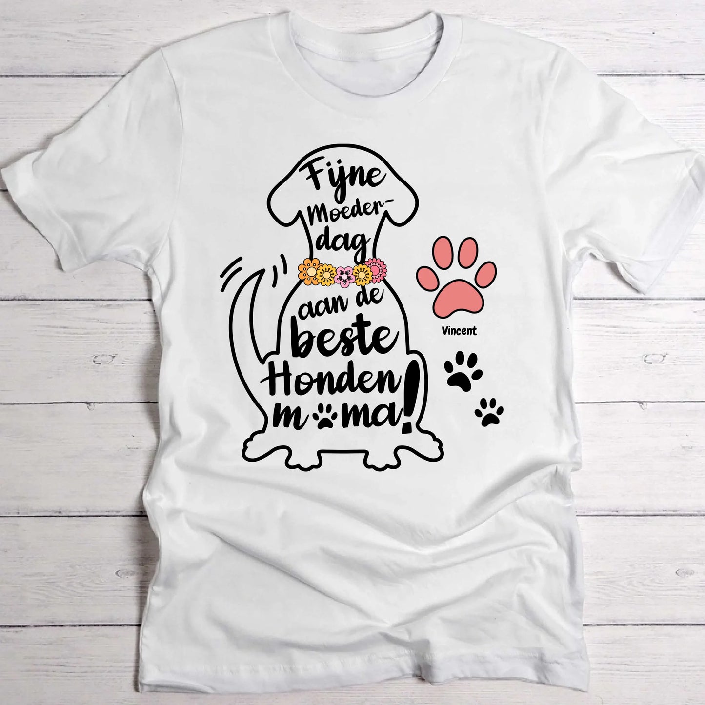 Beste Hondenmama - Gepersonaliseerde T-Shirt
