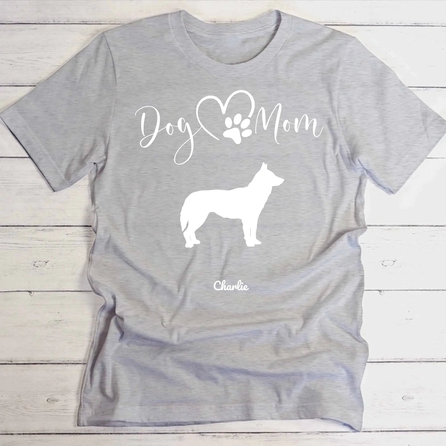 Silhouettes Hondenmama - Gepersonaliseerde T-Shirt