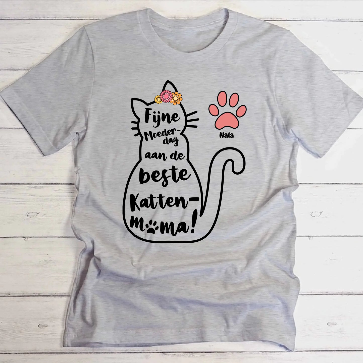 Beste kattenmama  - Gepersonaliseerde T-Shirt