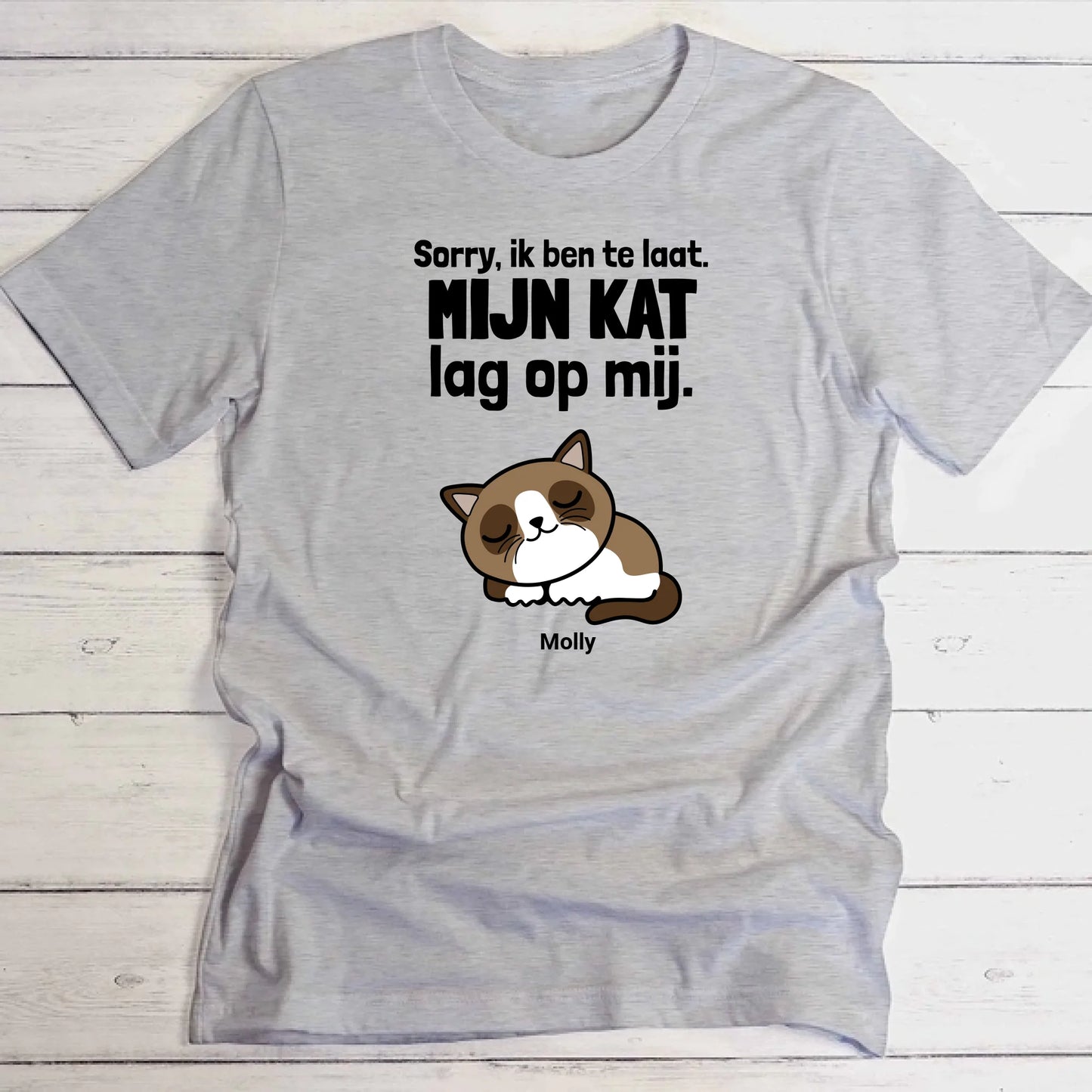 Sorry, ik ben te laat - Gepersonaliseerde T-Shirt