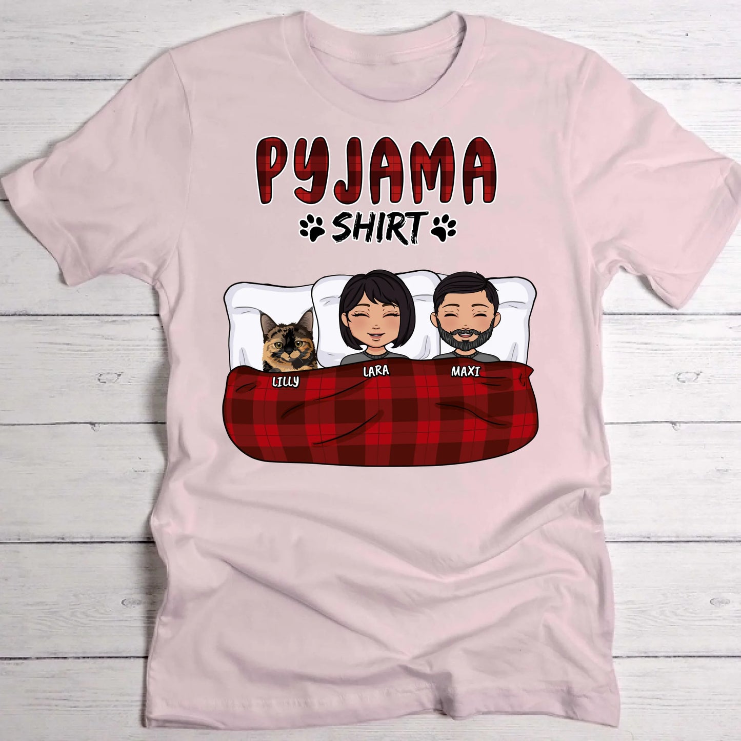 Mijn pyjama shirt (paar) - Gepersonaliseerde T-Shirt