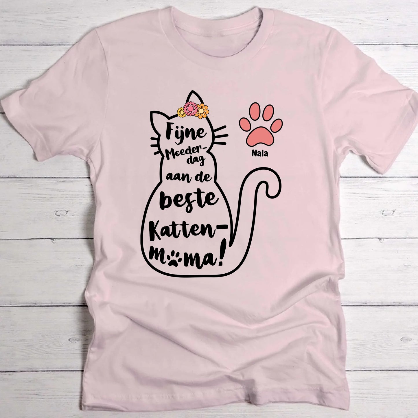 Beste kattenmama  - Gepersonaliseerde T-Shirt