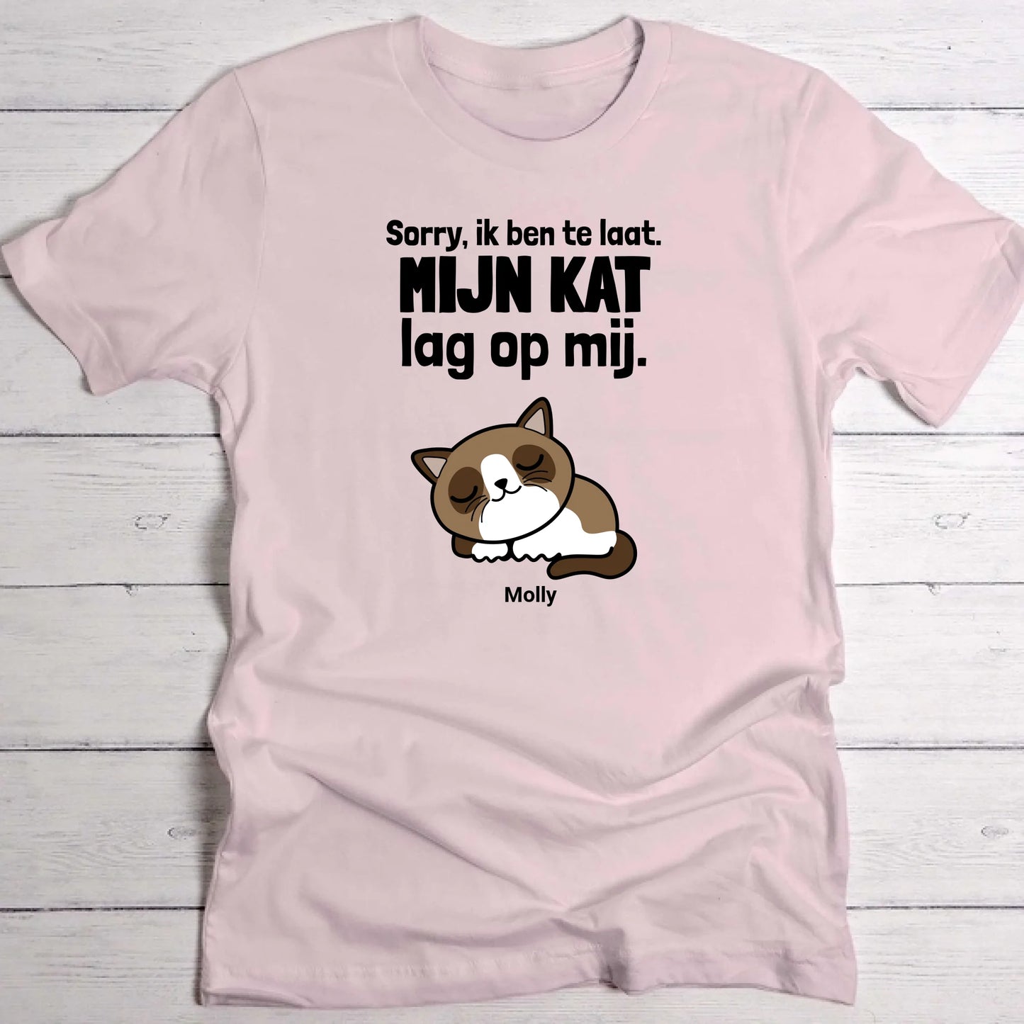Sorry, ik ben te laat - Gepersonaliseerde T-Shirt