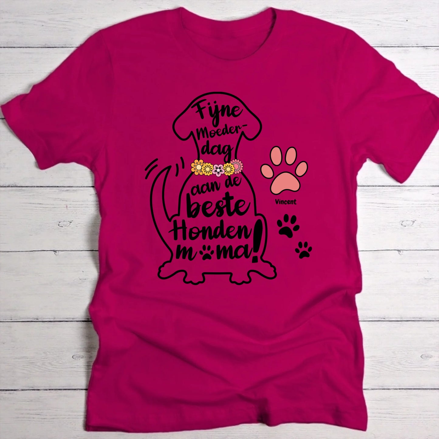 Beste Hondenmama - Gepersonaliseerde T-Shirt