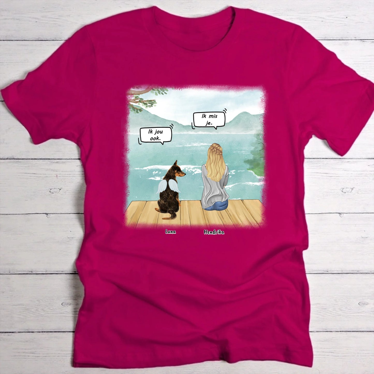 Ik mis je - Gepersonaliseerde T-Shirt
