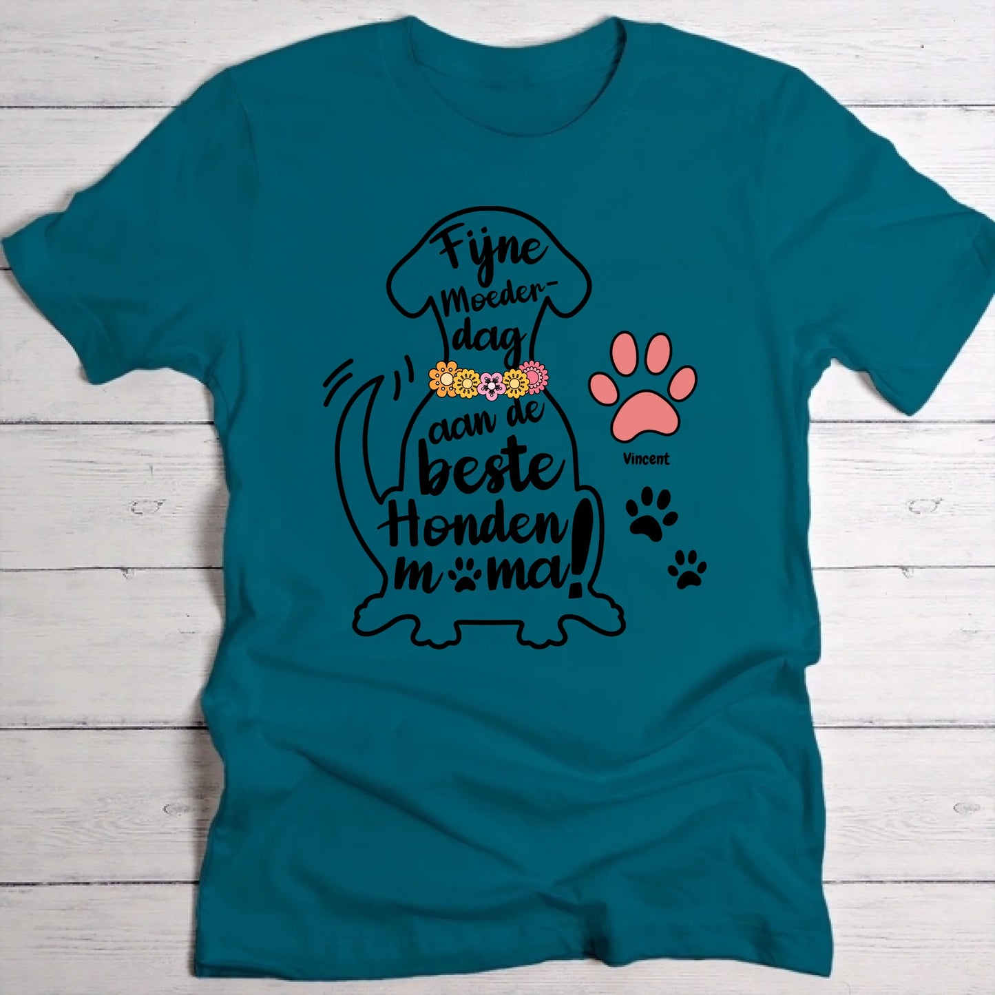 Beste Hondenmama - Gepersonaliseerde T-Shirt