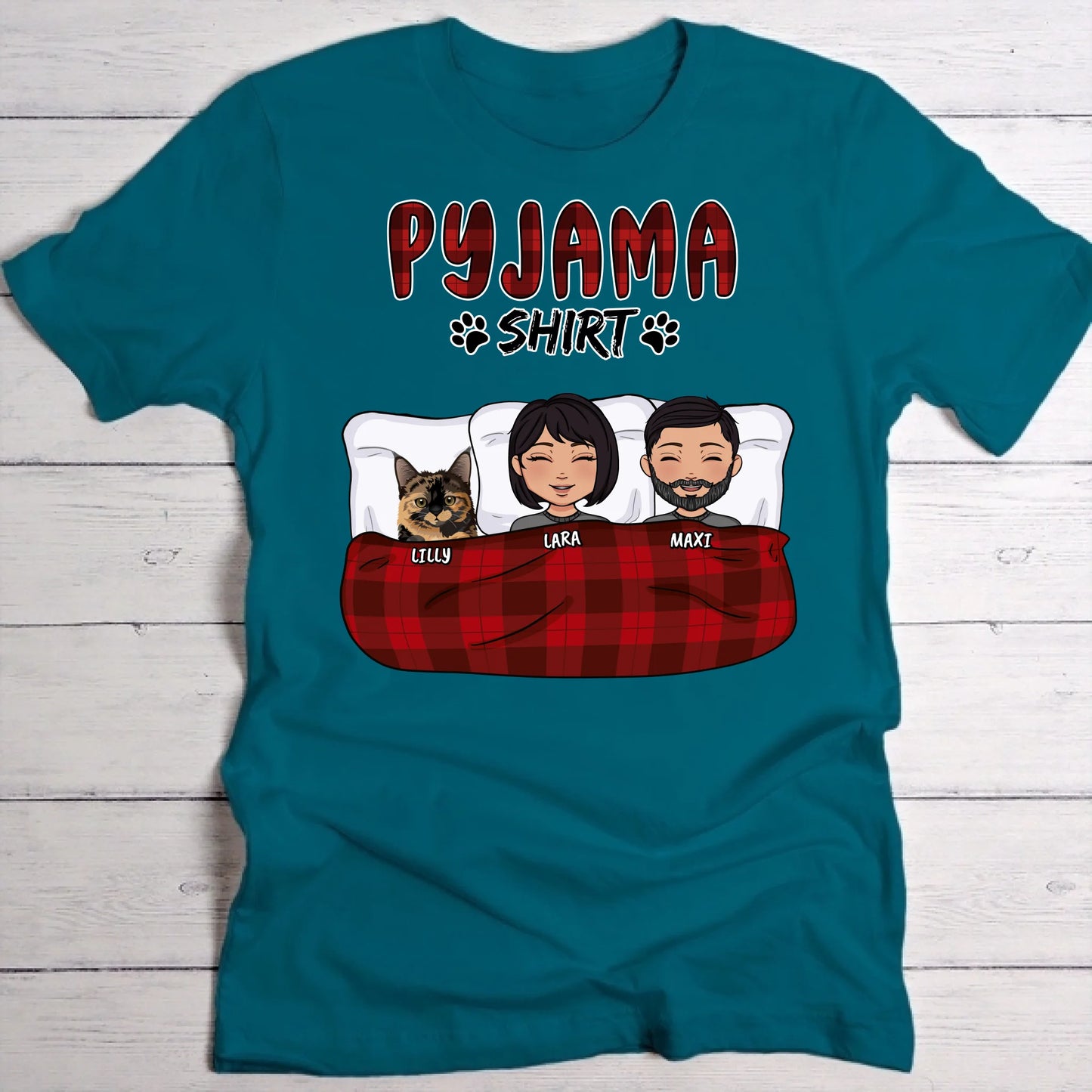 Mijn pyjama shirt (paar) - Gepersonaliseerde T-Shirt