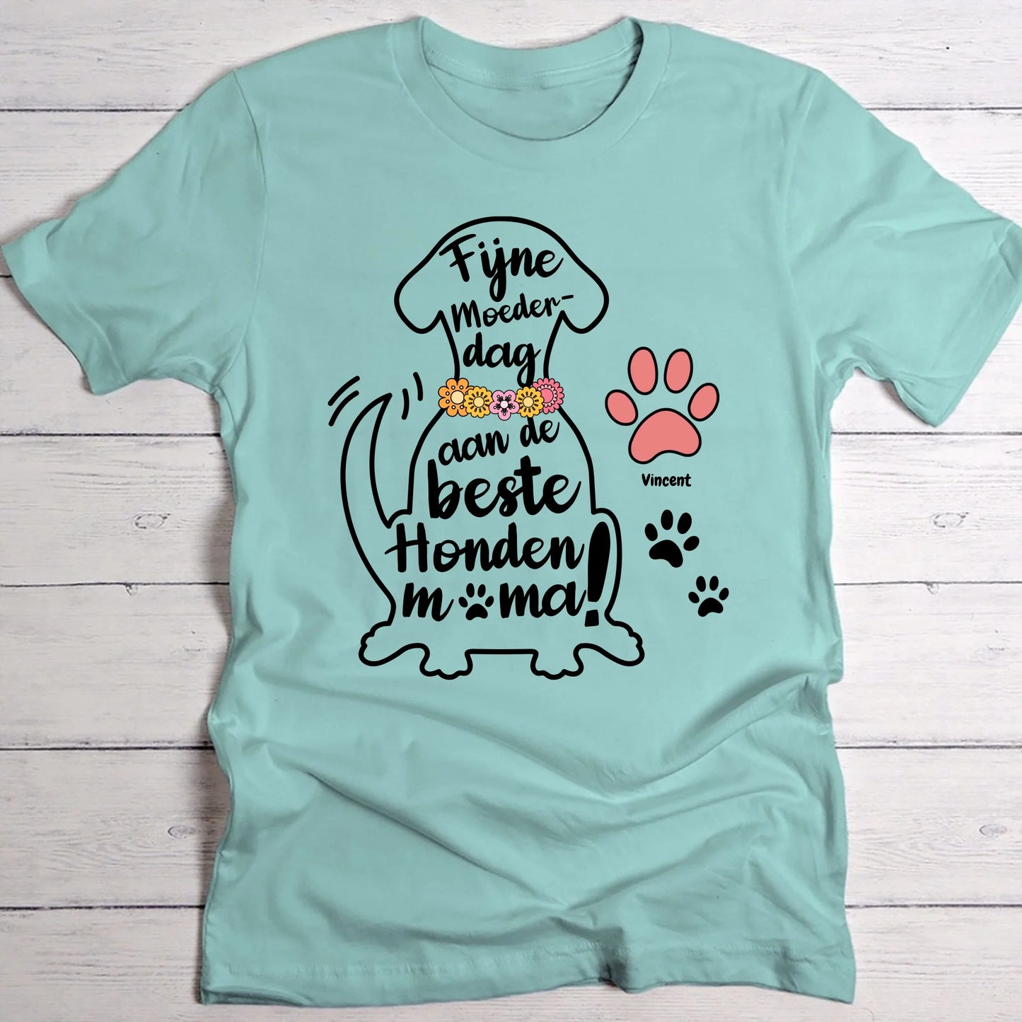 Beste Hondenmama - Gepersonaliseerde T-Shirt