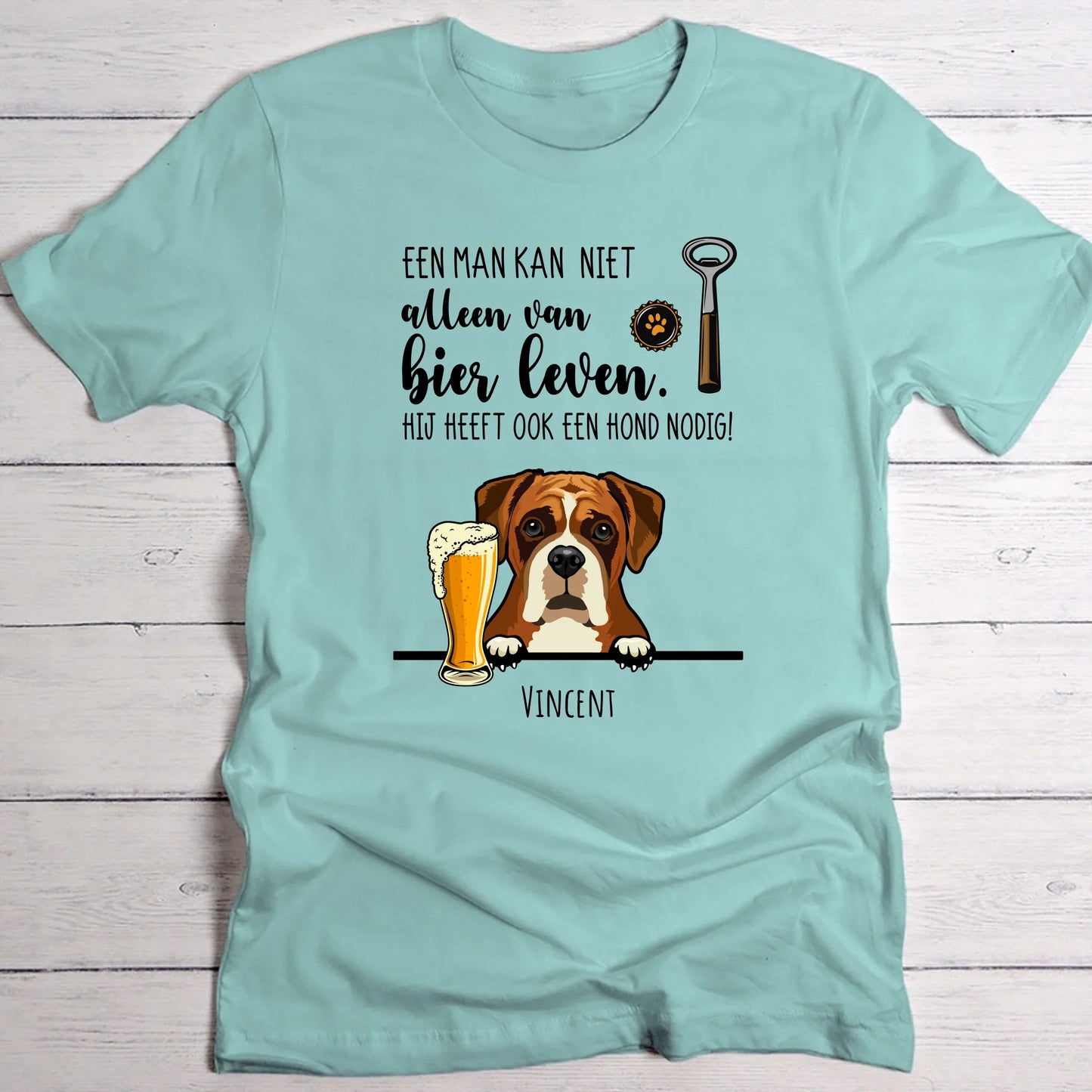 Bier & Woef - Gepersonaliseerde T-Shirt