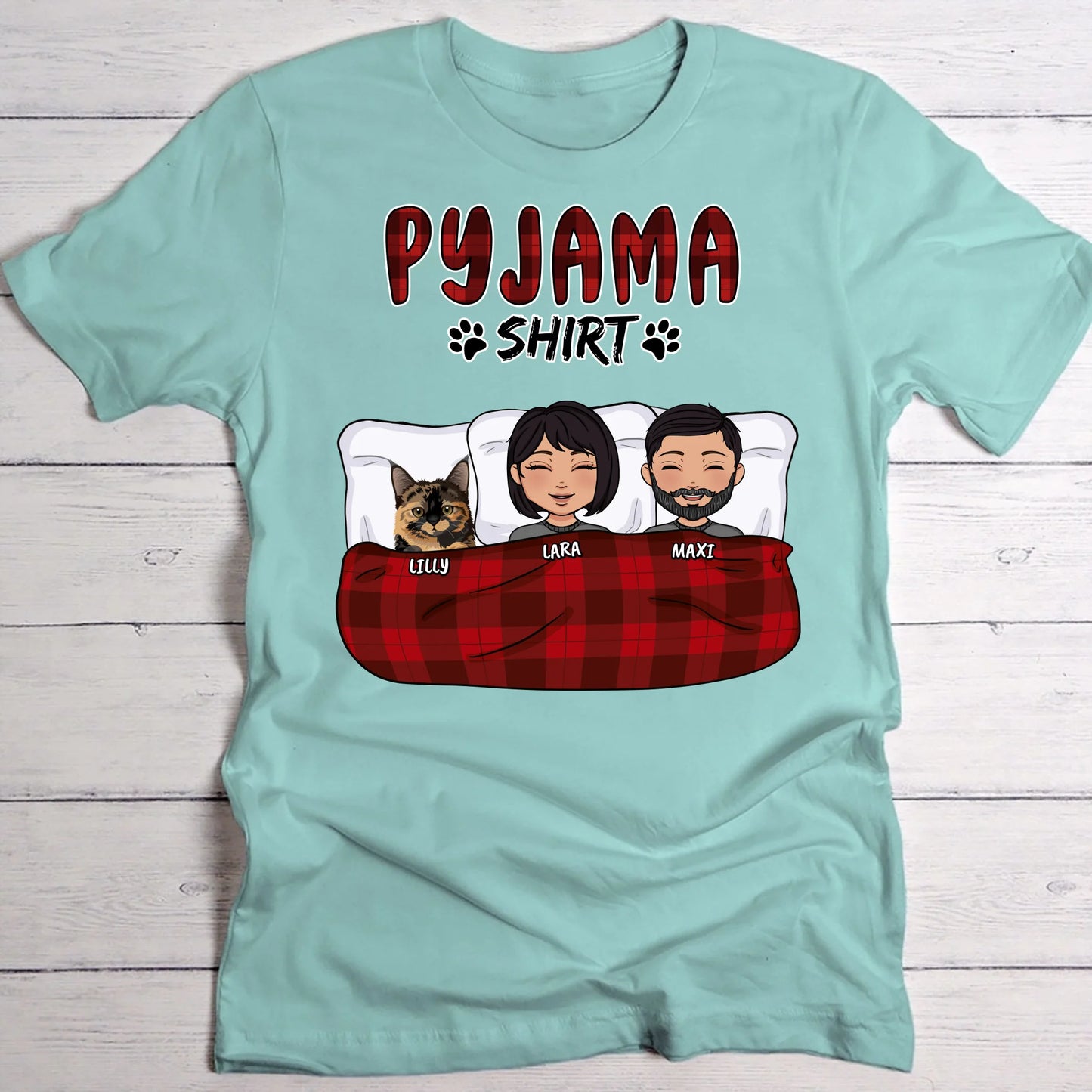 Mijn pyjama shirt (paar) - Gepersonaliseerde T-Shirt