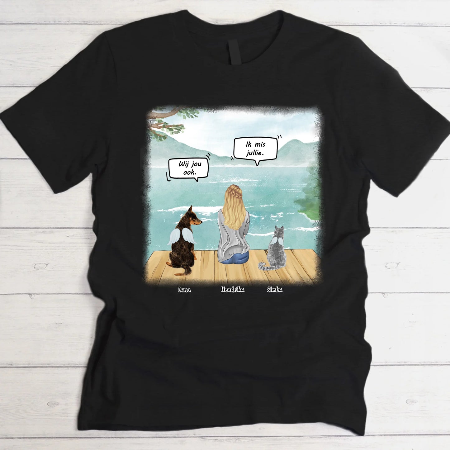 Ik mis je - Gepersonaliseerde T-Shirt