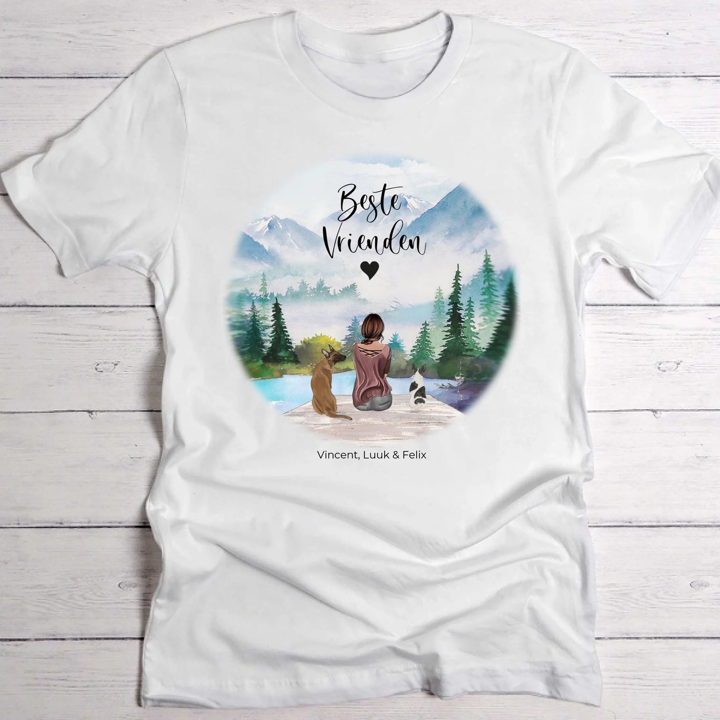 Onderweg met huisdieren - Gepersonaliseerde T-Shirt
