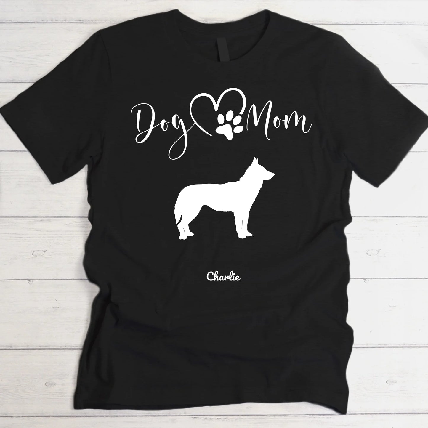 Silhouettes Hondenmama - Gepersonaliseerde T-Shirt