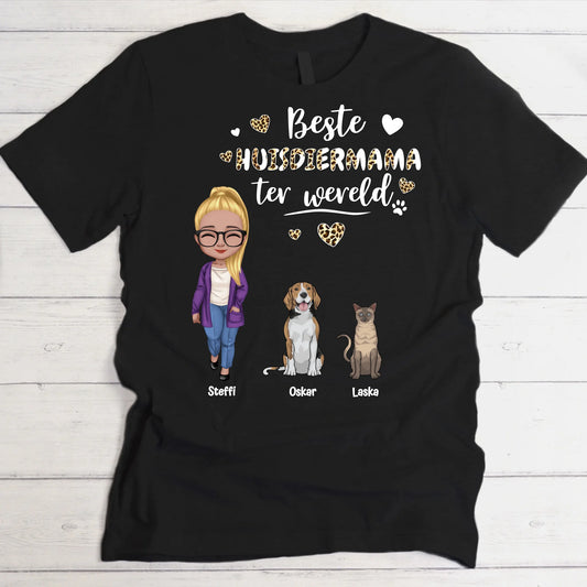 Beste Huisdiermama - Gepersonaliseerde T-Shirt