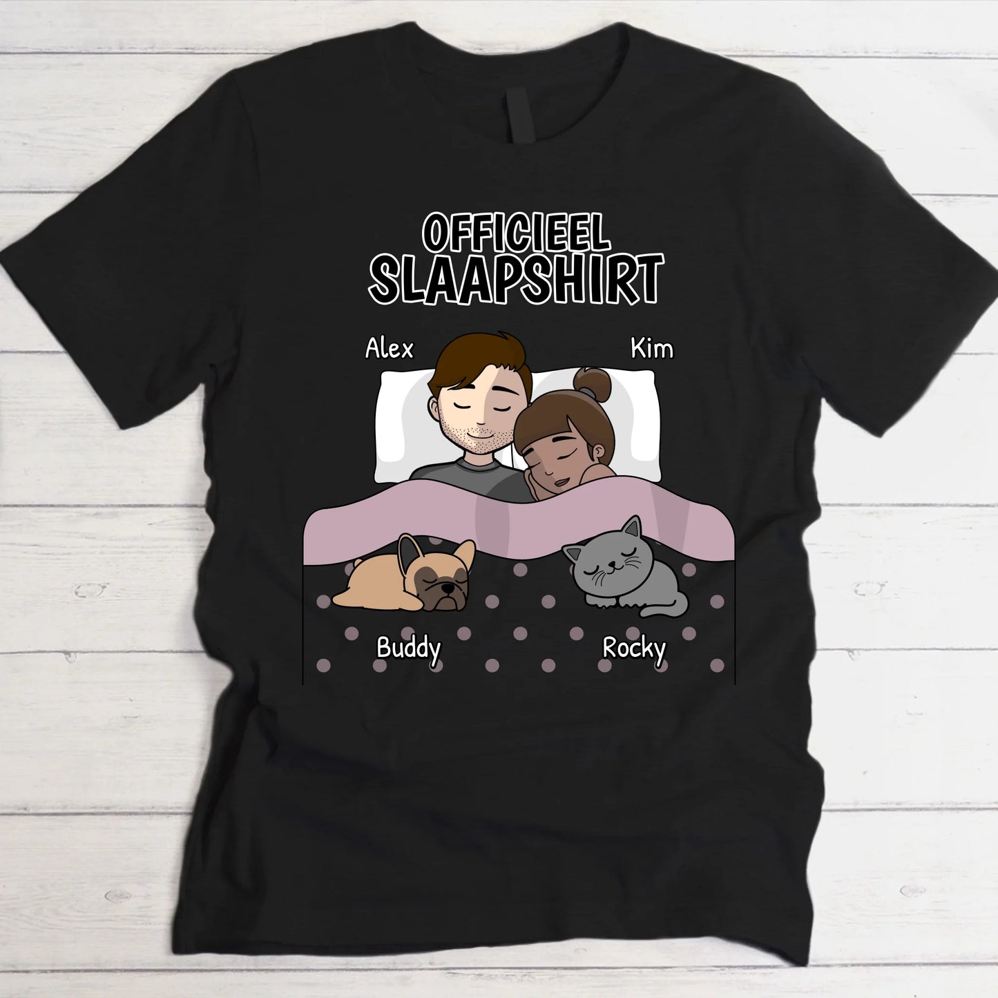 Knuffeltijd met pluisneuzen - Gepersonaliseerd T-Shirt