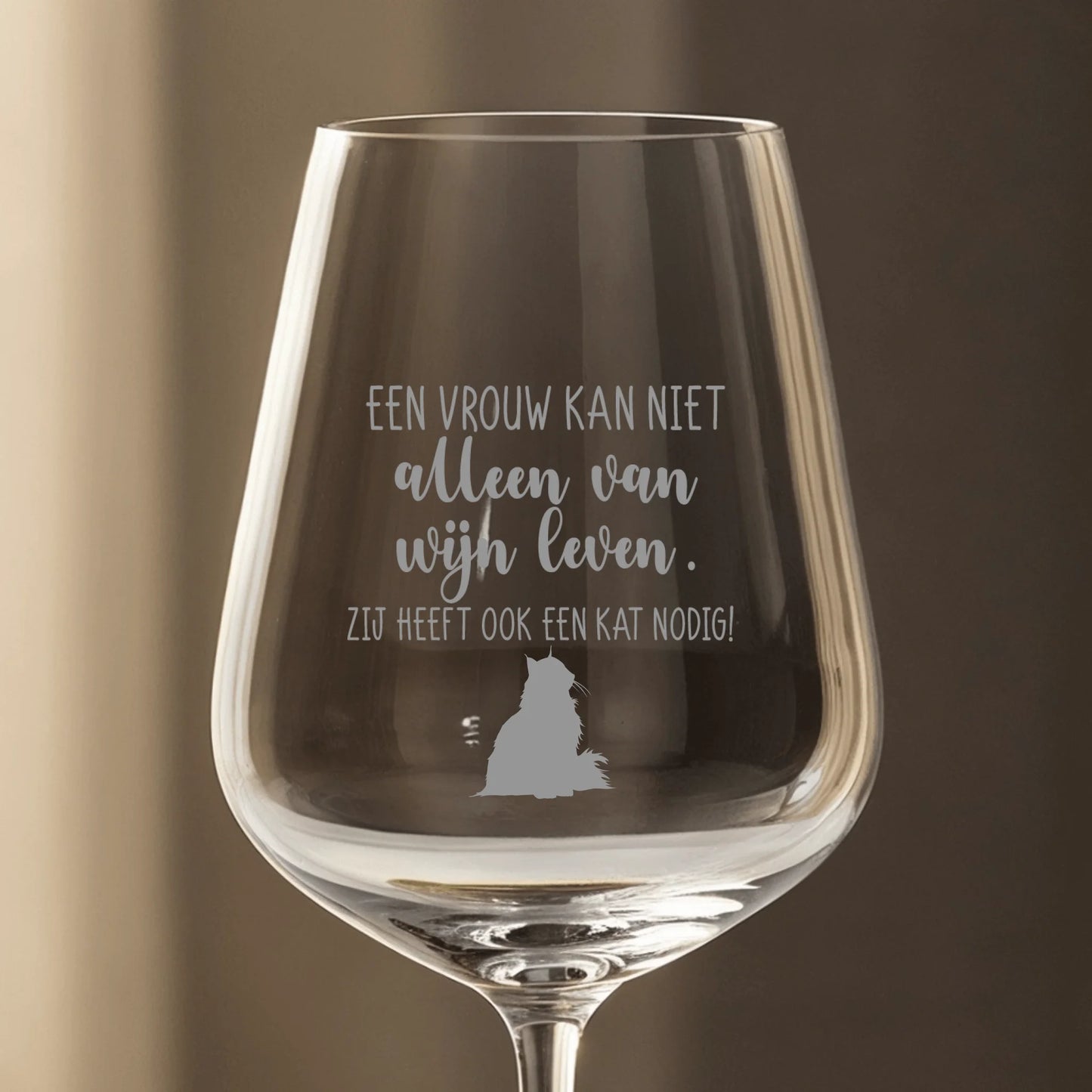 Wijn & Miauw - Gepersonaliseerde wijnglas