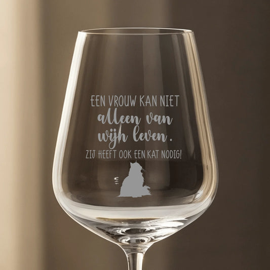 Wijn & Miauw - Gepersonaliseerde wijnglas