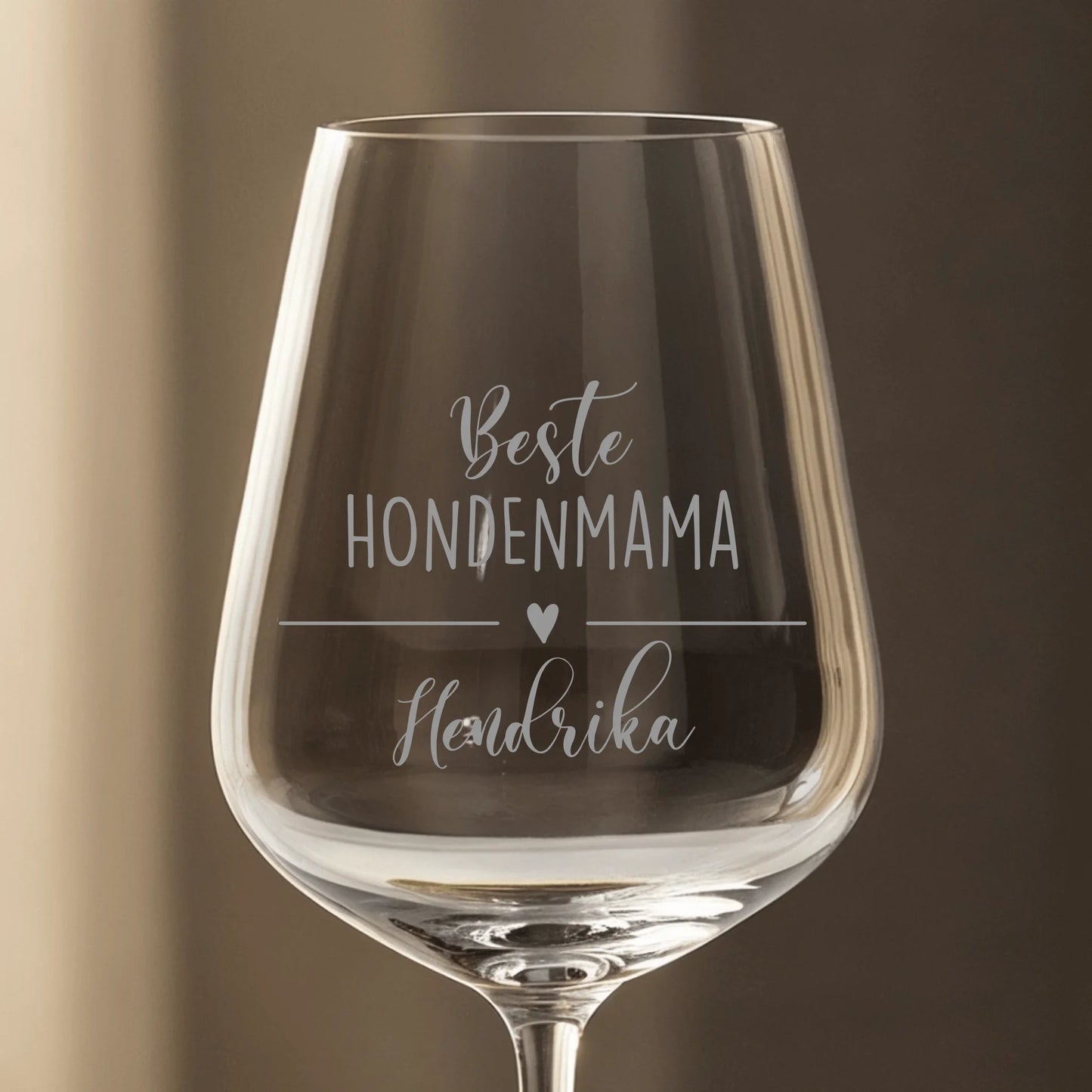 Beste Hondenmama - Gepersonaliseerde wijnglas