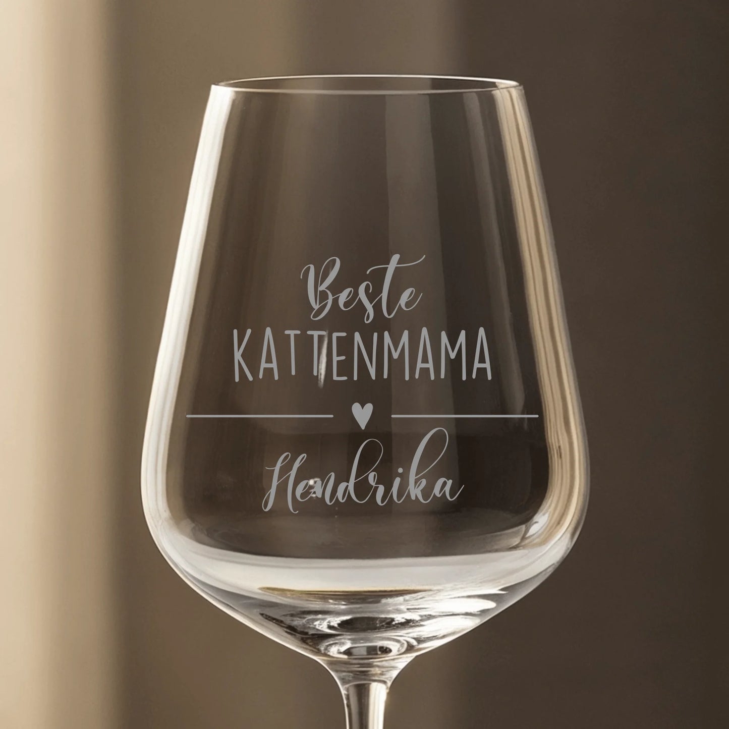 Beste Kattenmama -Gepersonaliseerde wijnglas