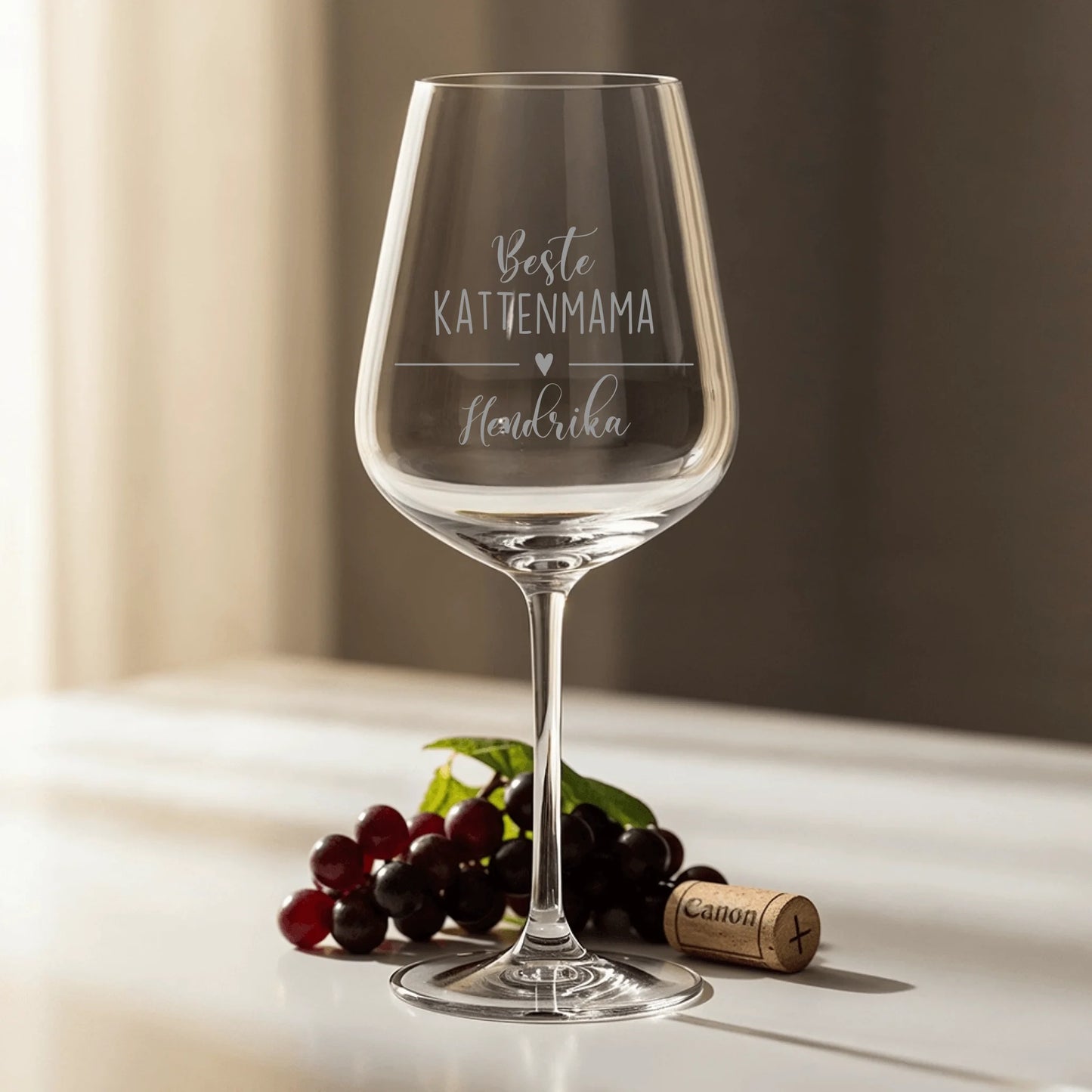 Beste Kattenmama -Gepersonaliseerde wijnglas