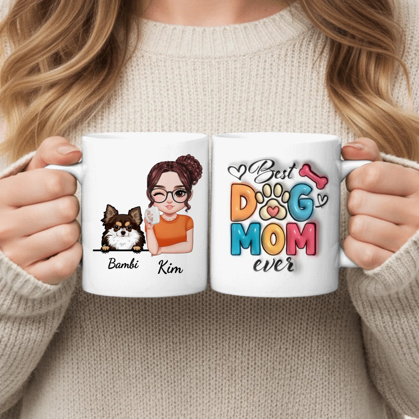 Best Pet Mom (3D look) - Gepersonaliseerde Mok